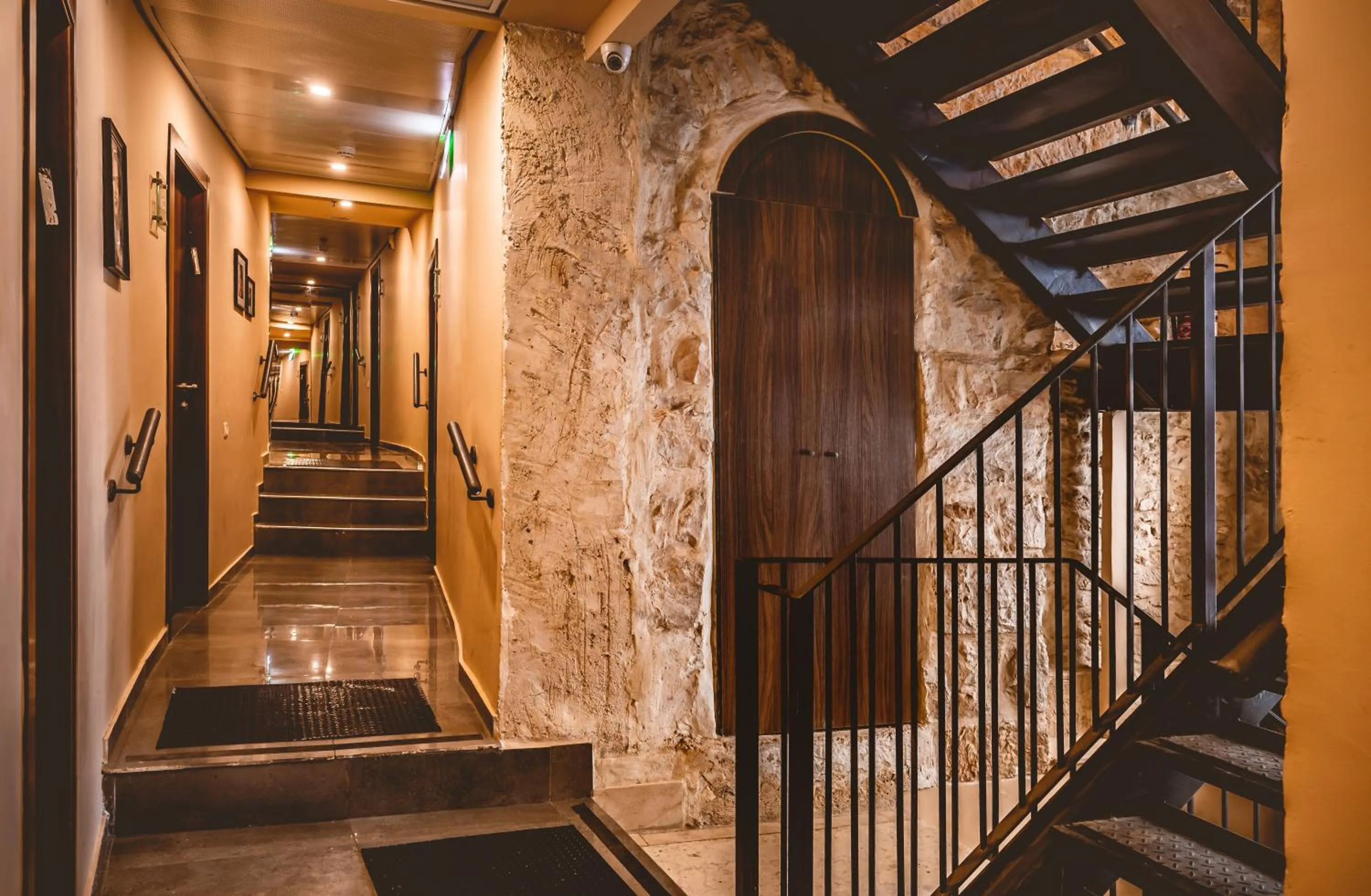 Communal lounge/ TV room in Heleni Hotel