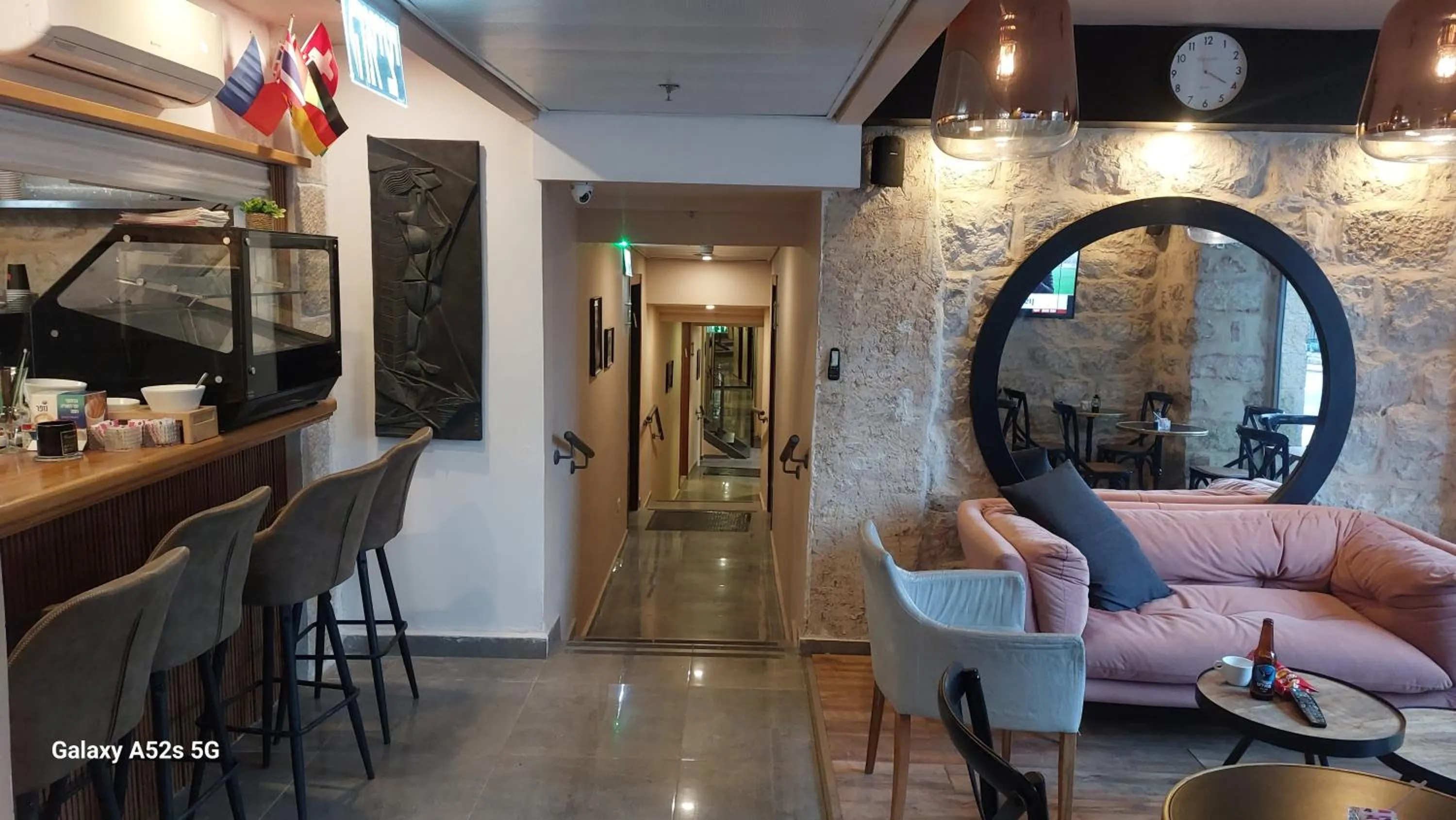 Seating area in Heleni Hotel