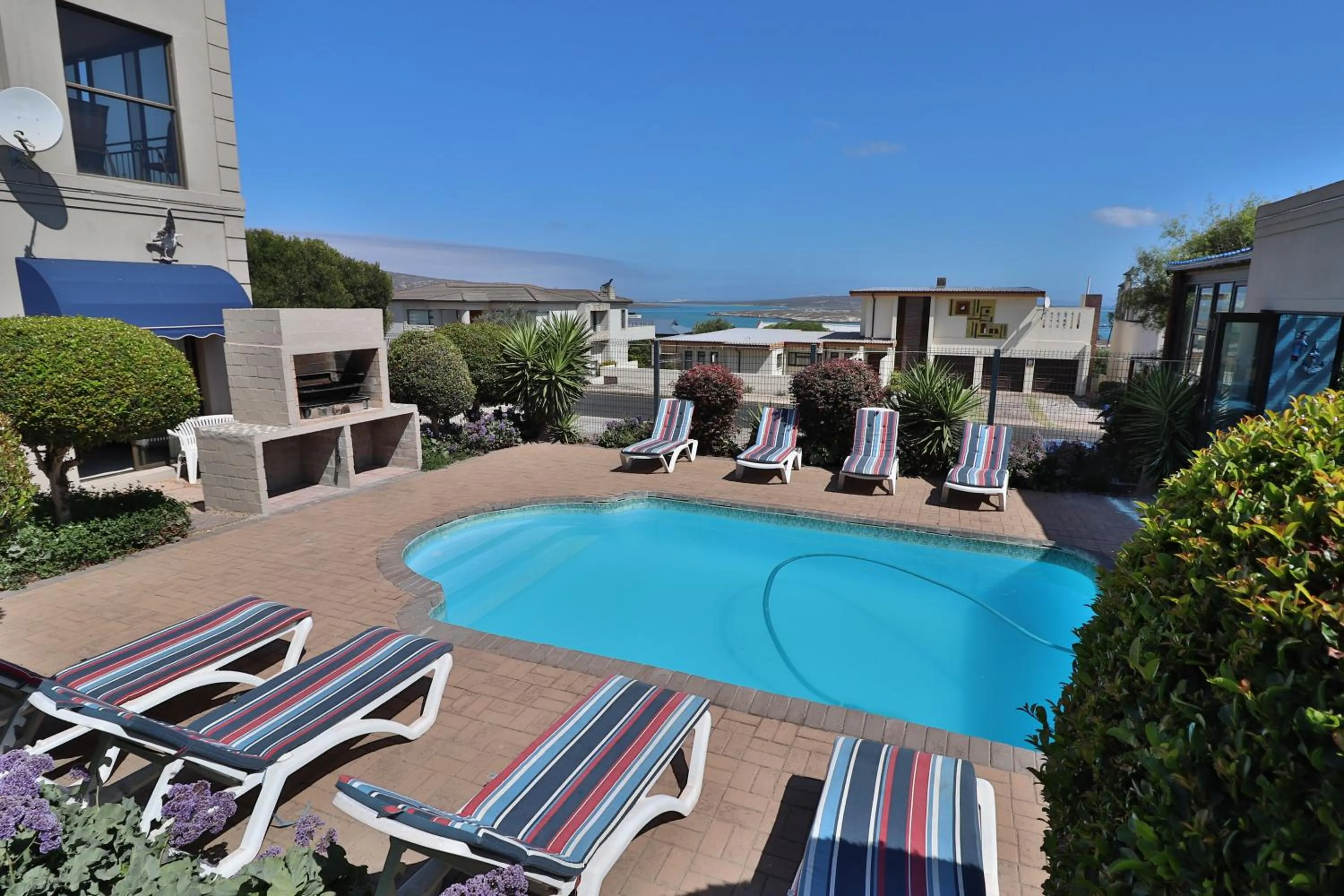 Pool view in Seagulls Guest House