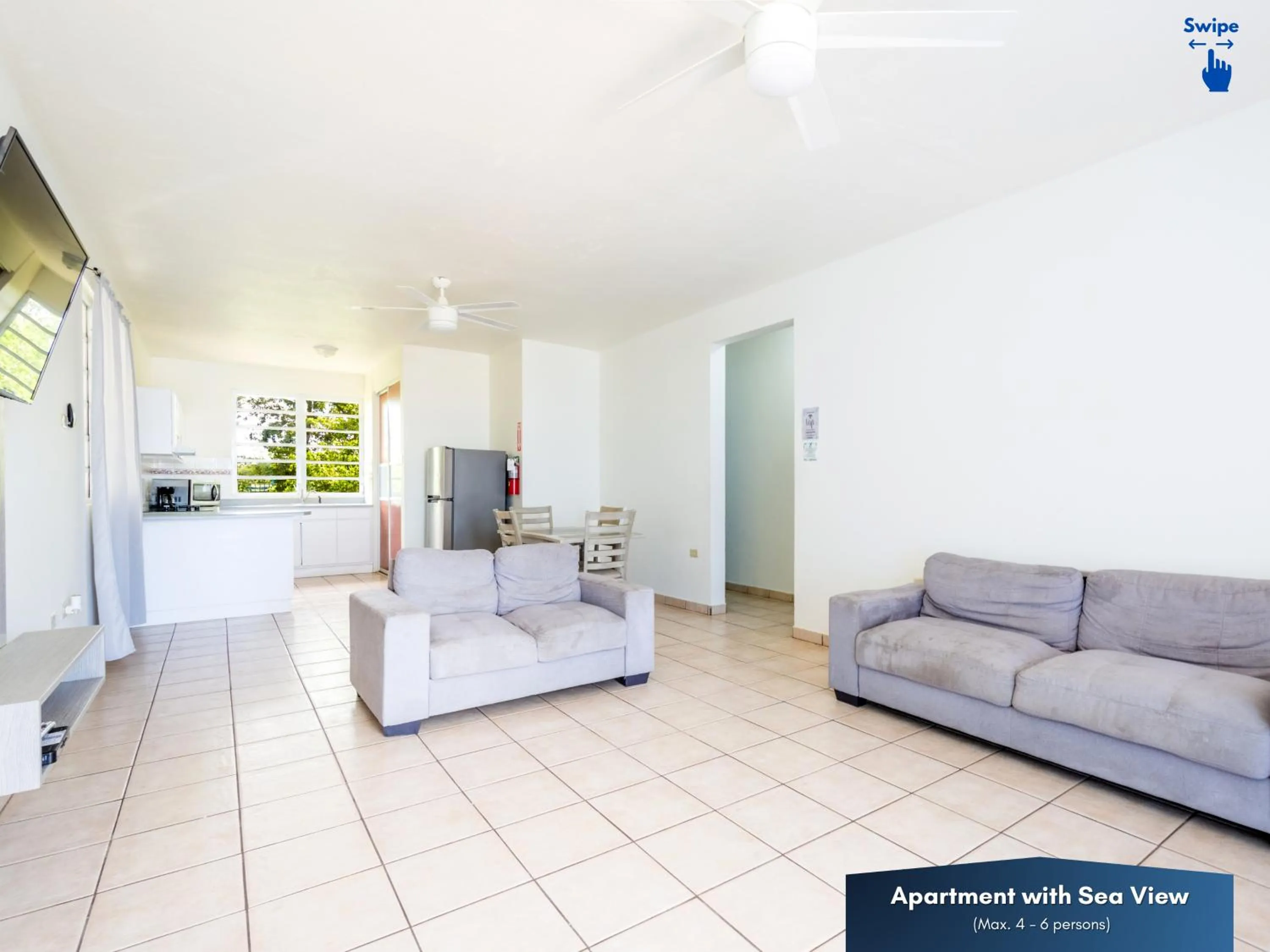 Living room in West Coast Inn's