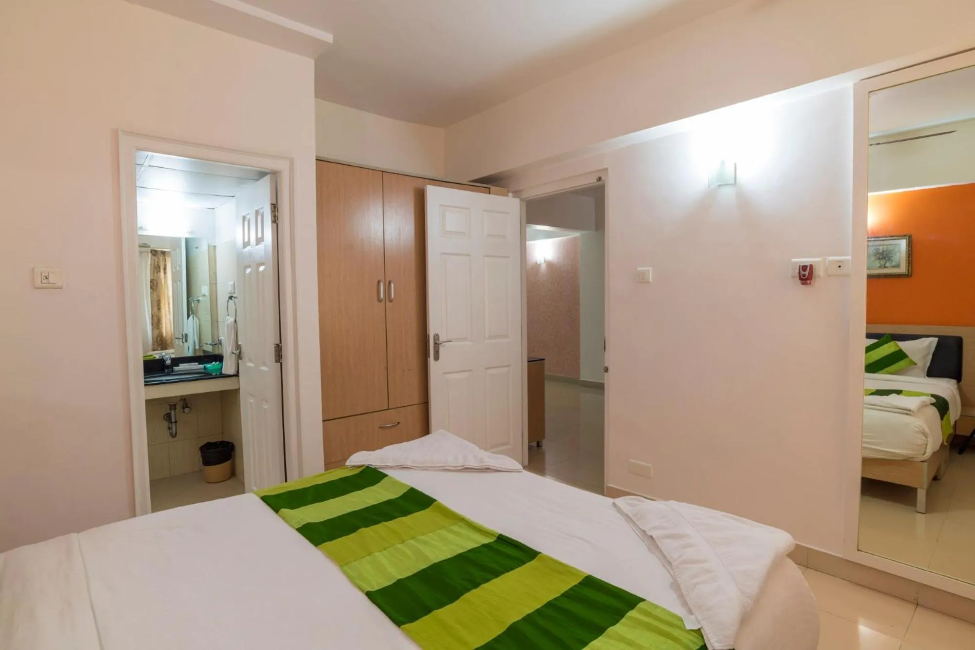 Photo of the whole room, Bed in IMA House