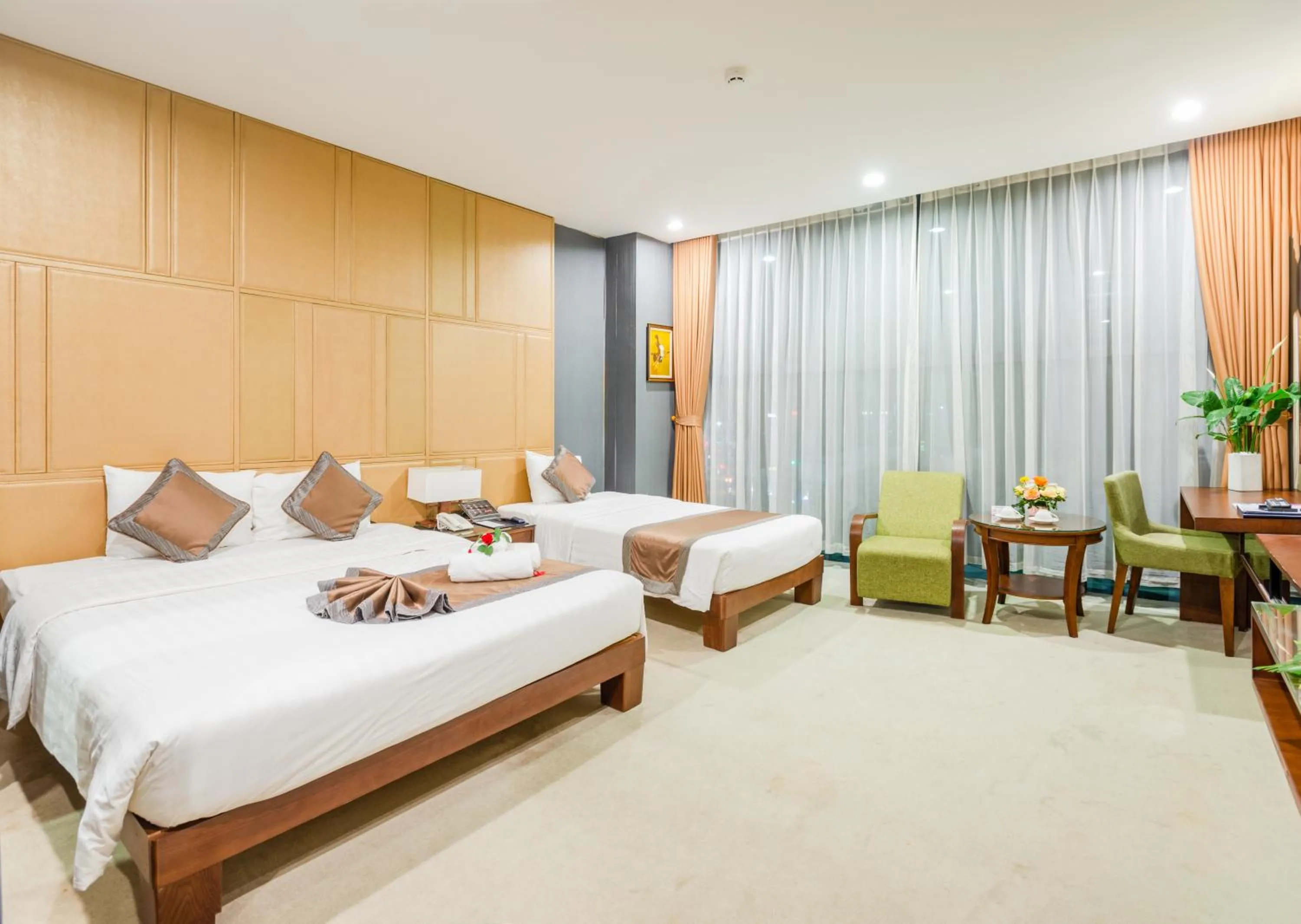 View (from property/room), Bed in Bien Bac Hotel