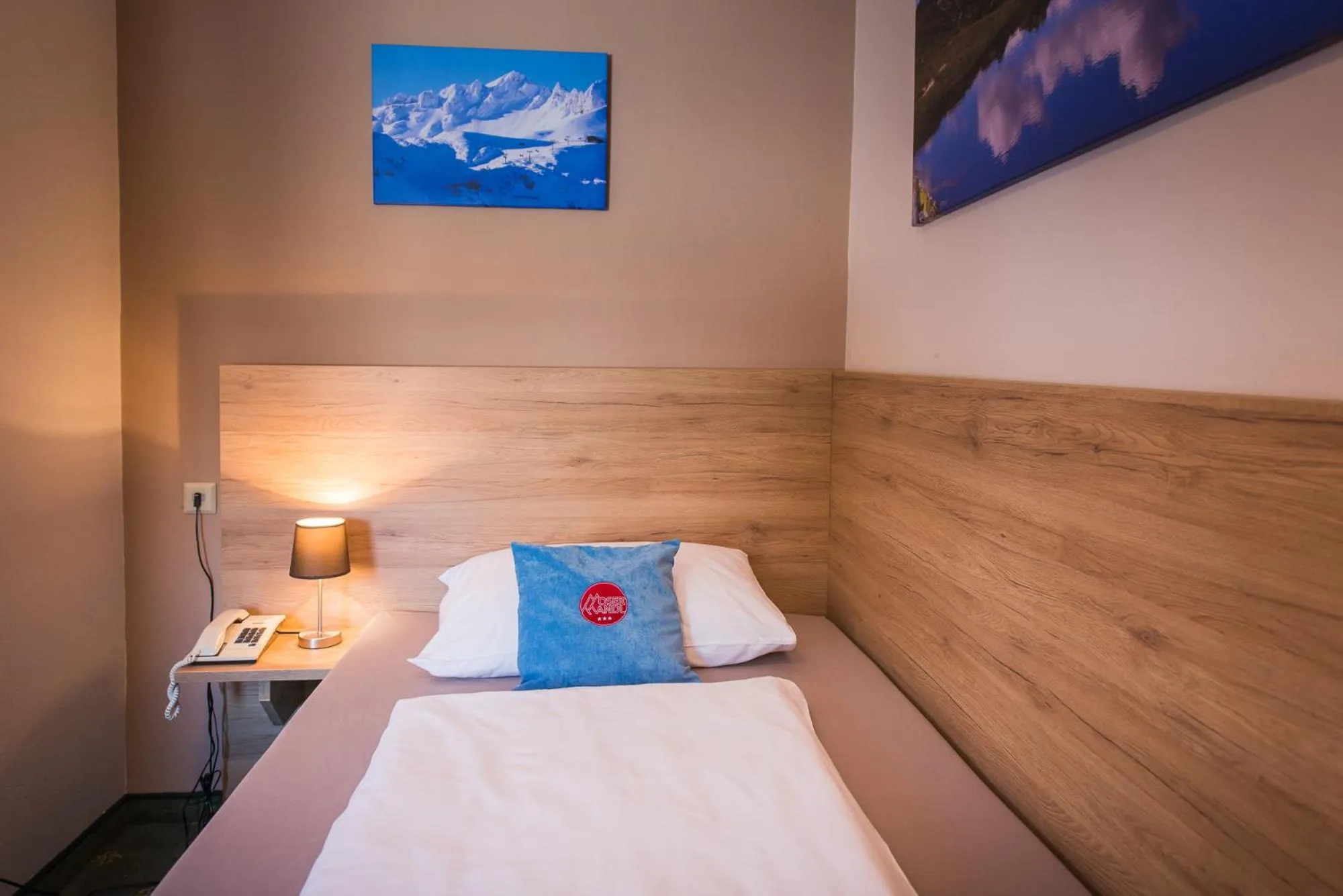 Bed in Hotel Mosermandl