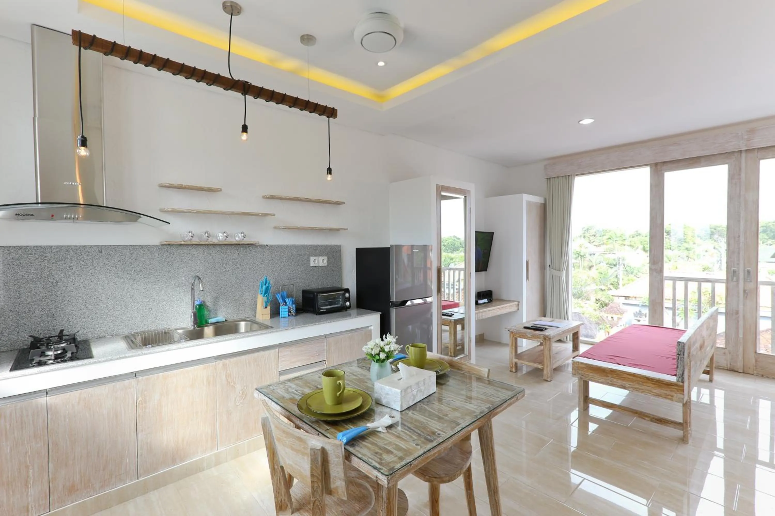 TV and multimedia in Green Studio Apartment Sanur