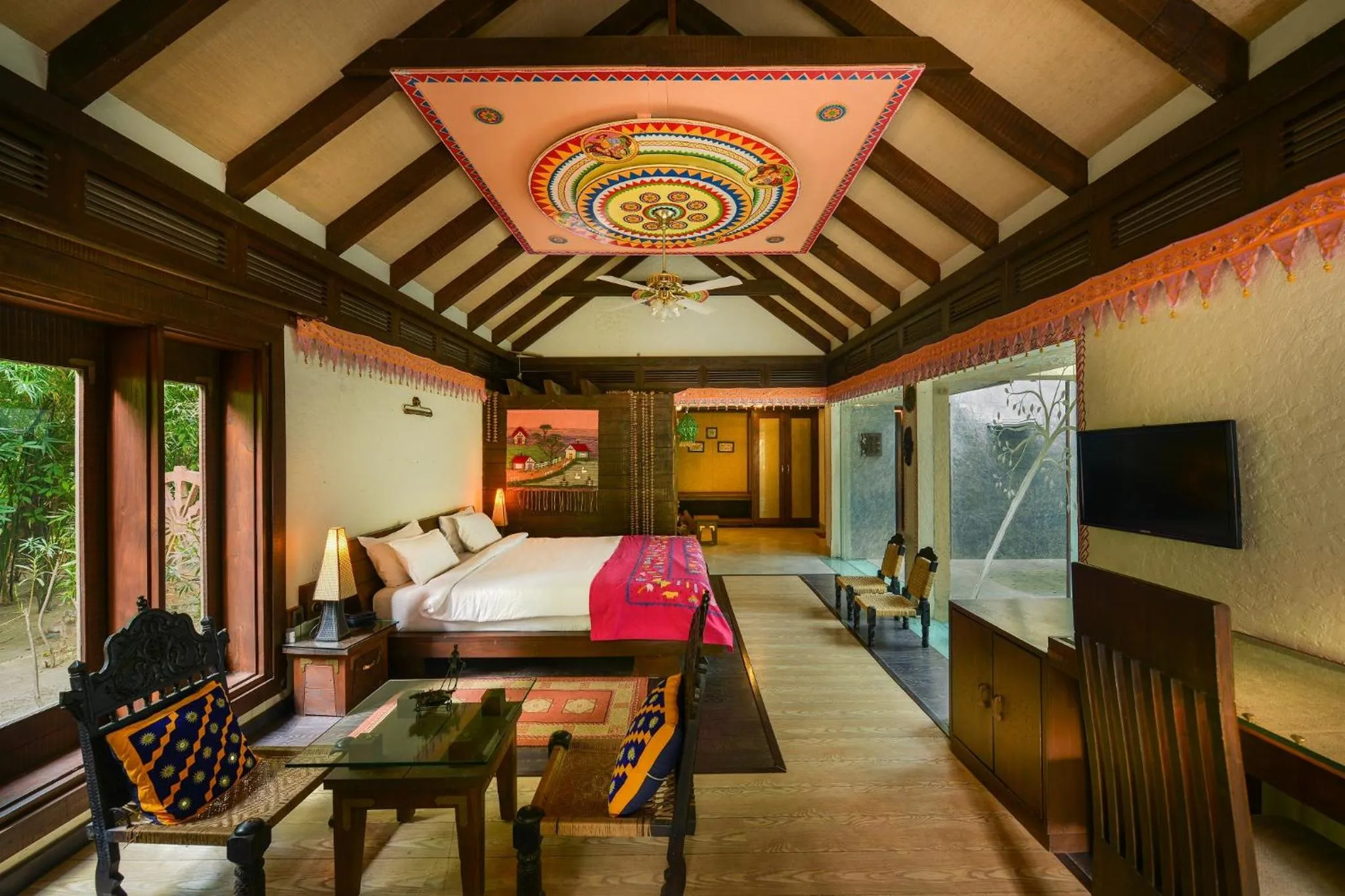 Photo of the whole room, Bed in Syna Tiger Resort Bandhavgarh