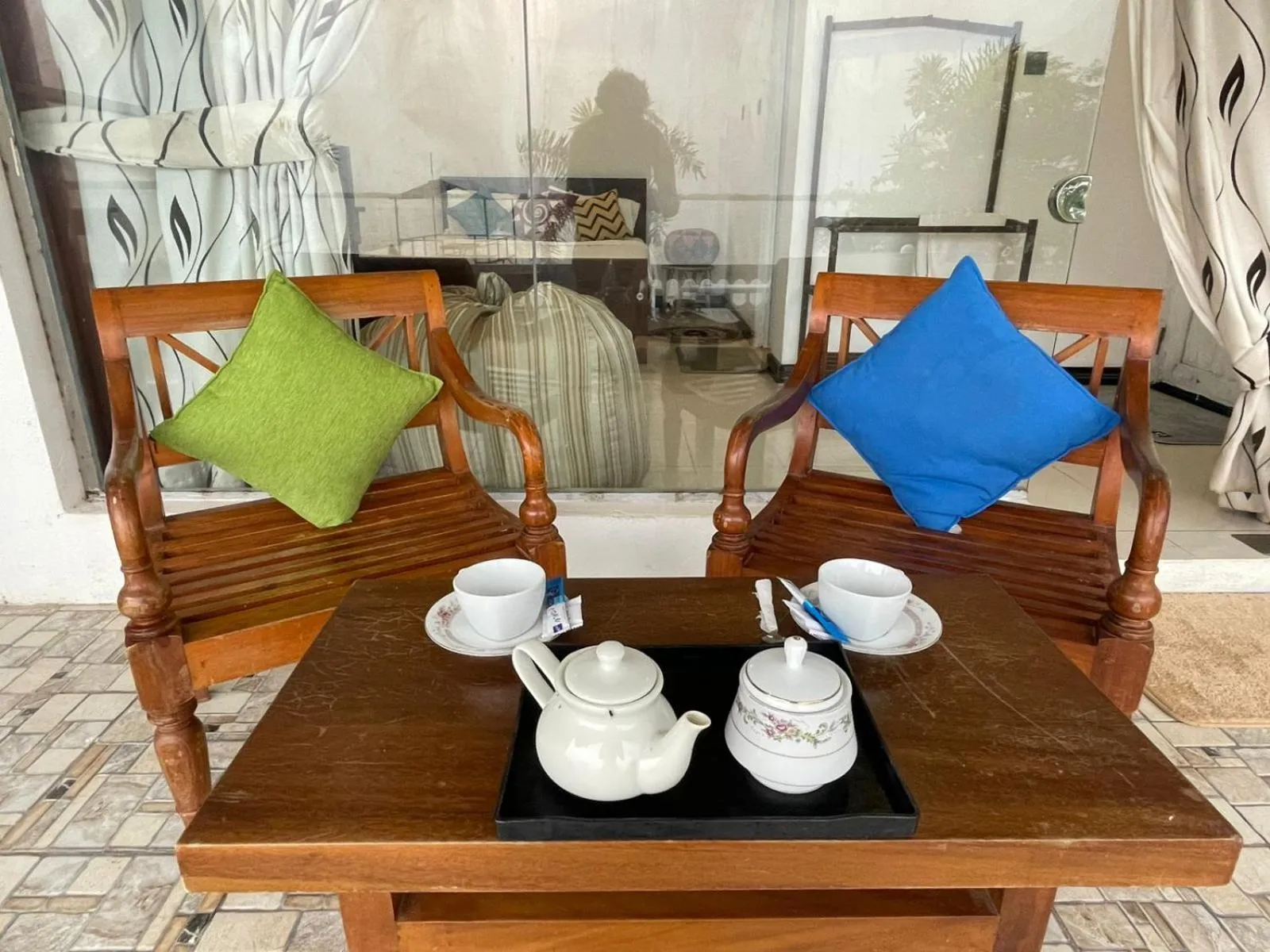 Seating area in Dinuda Lagoon Hotel