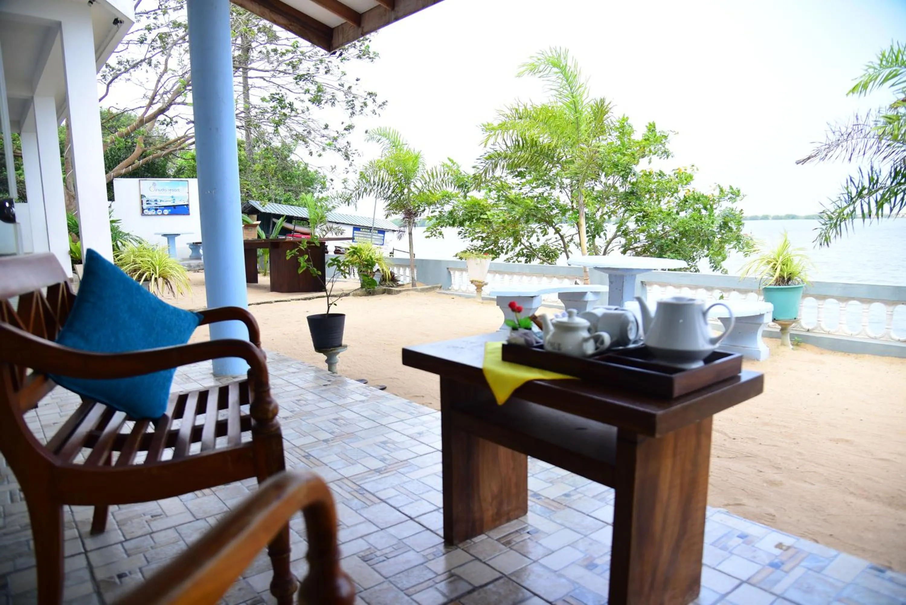 Seating area in Dinuda Lagoon Hotel