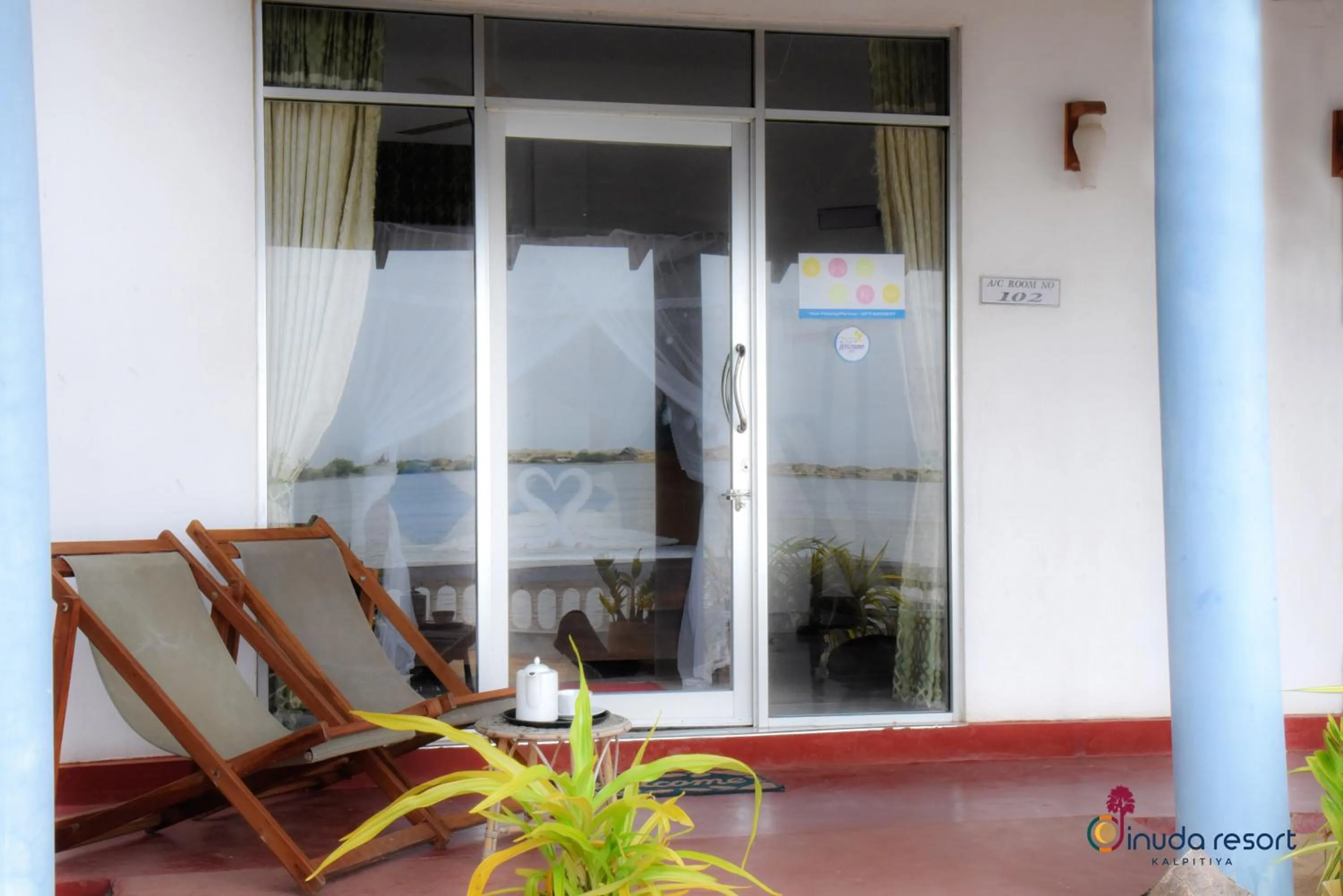 Seating area in Dinuda Lagoon Hotel