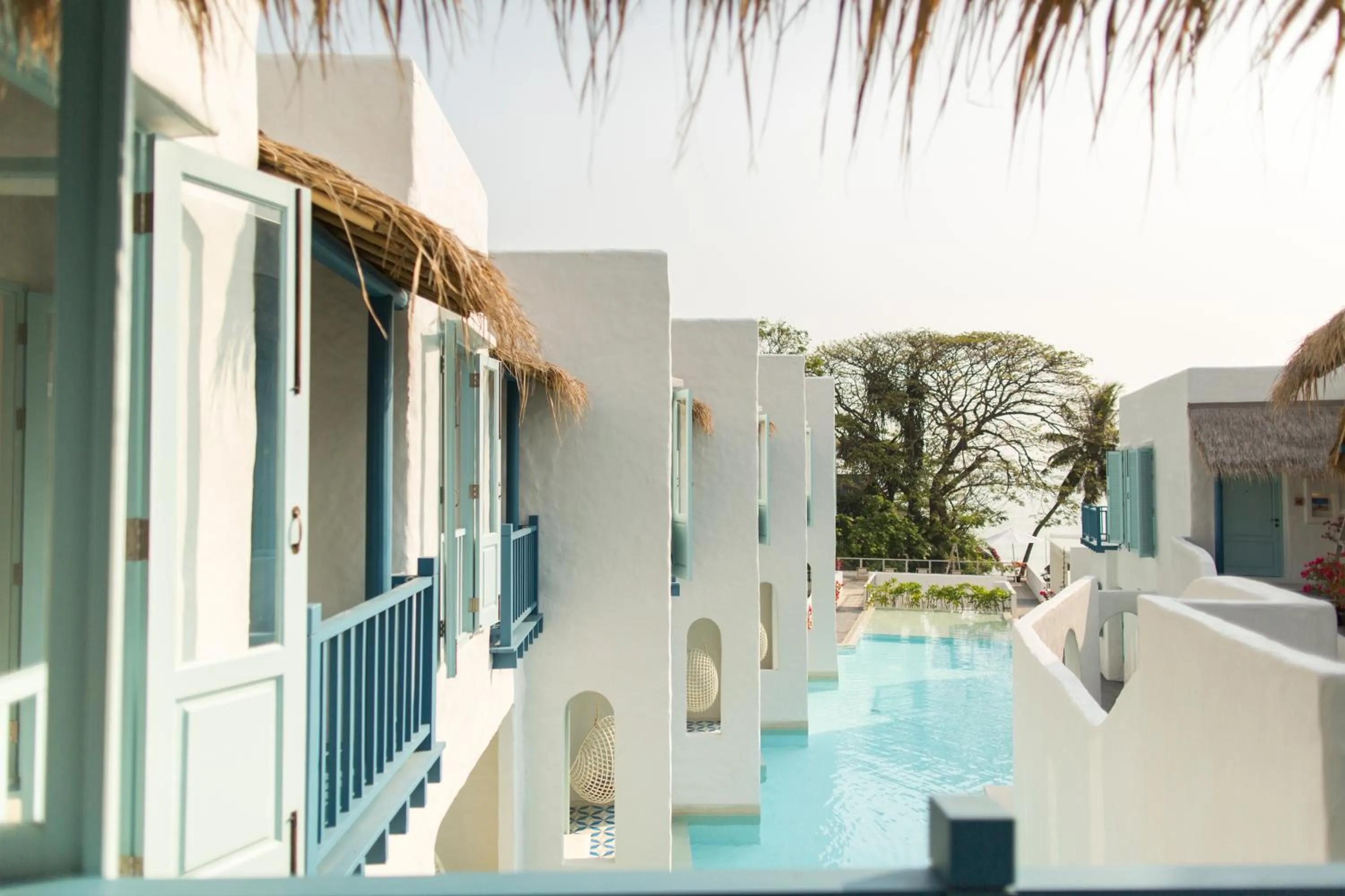 Pool view in Resort de Paskani