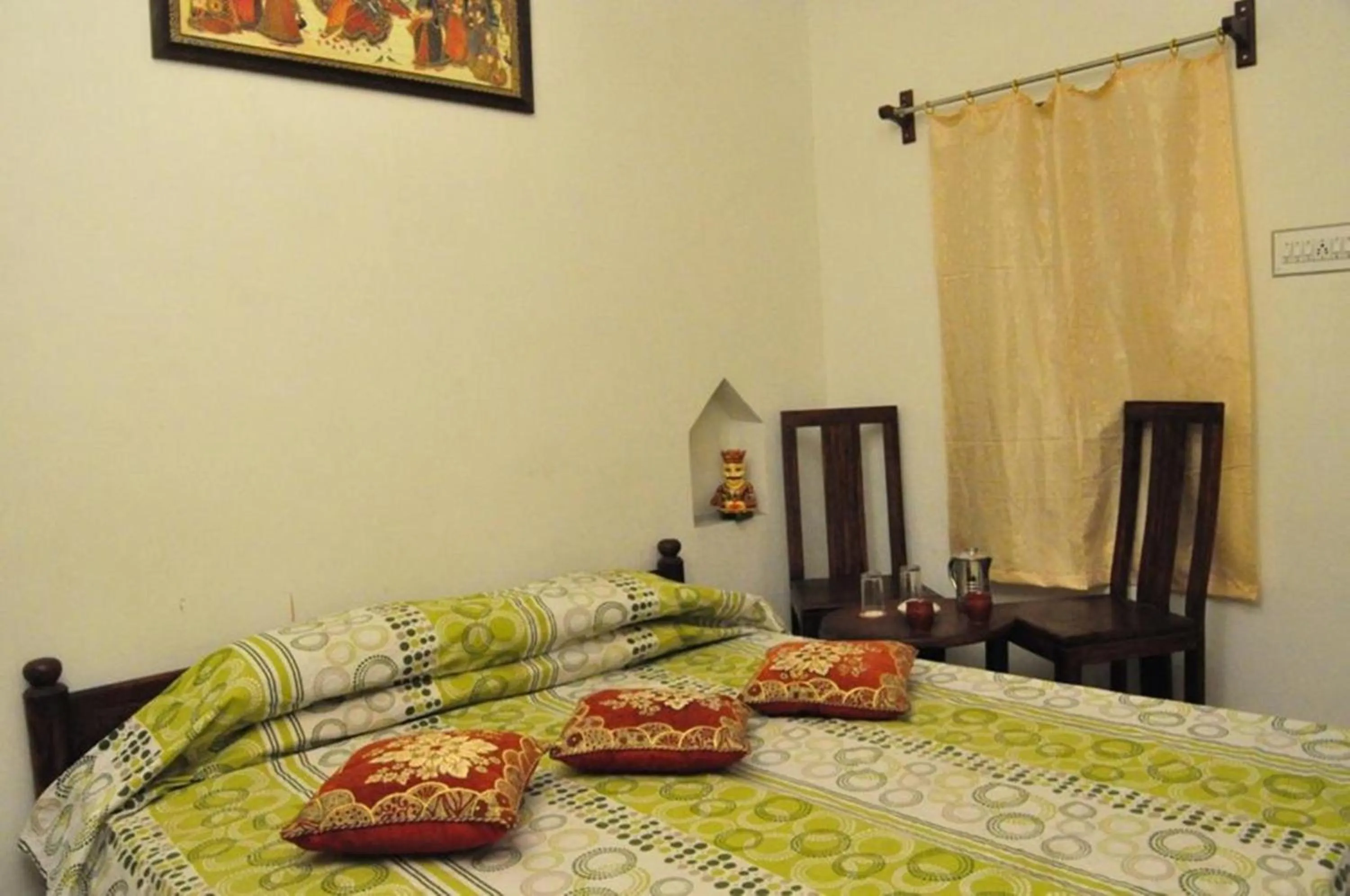 Bed in Hotel Mandawa Palace And Restaurent