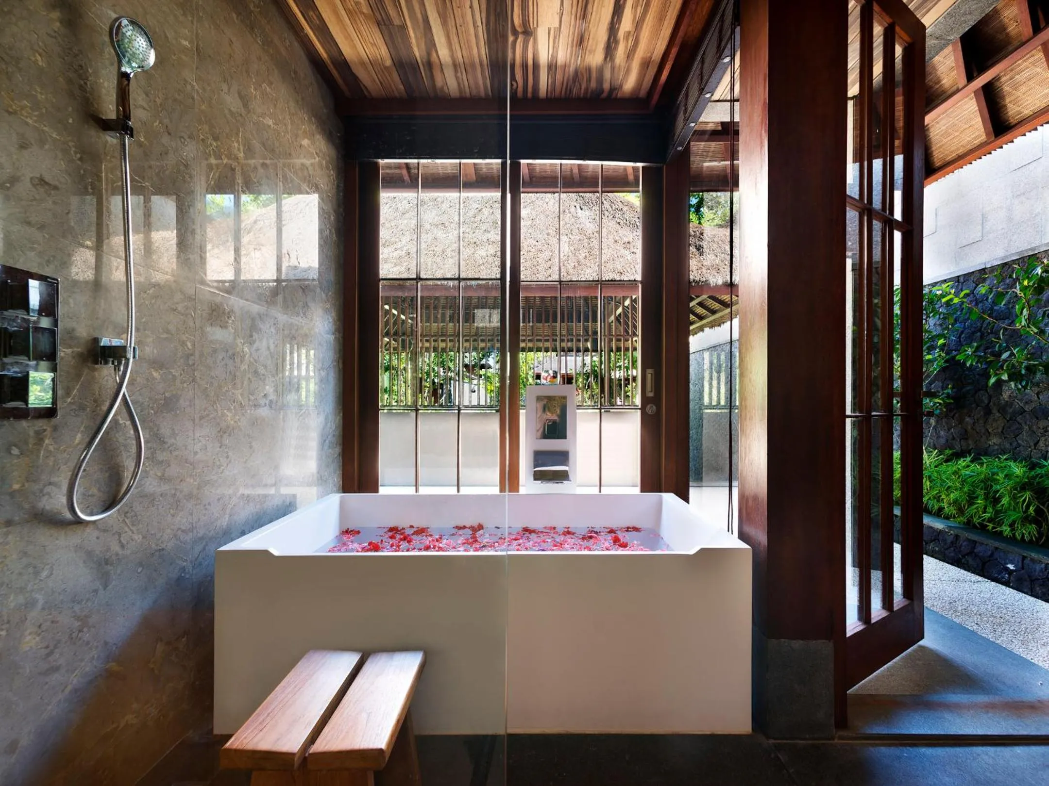 Bathroom in Hoshinoya Bali