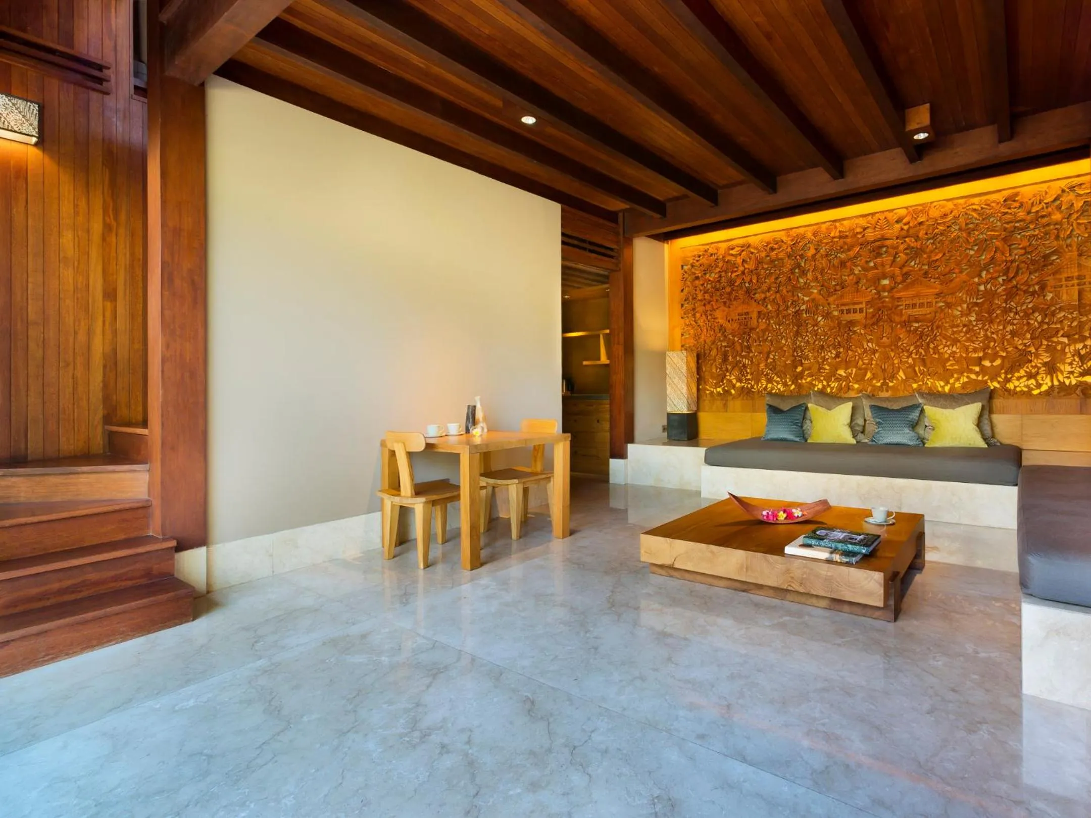 Living room in Hoshinoya Bali