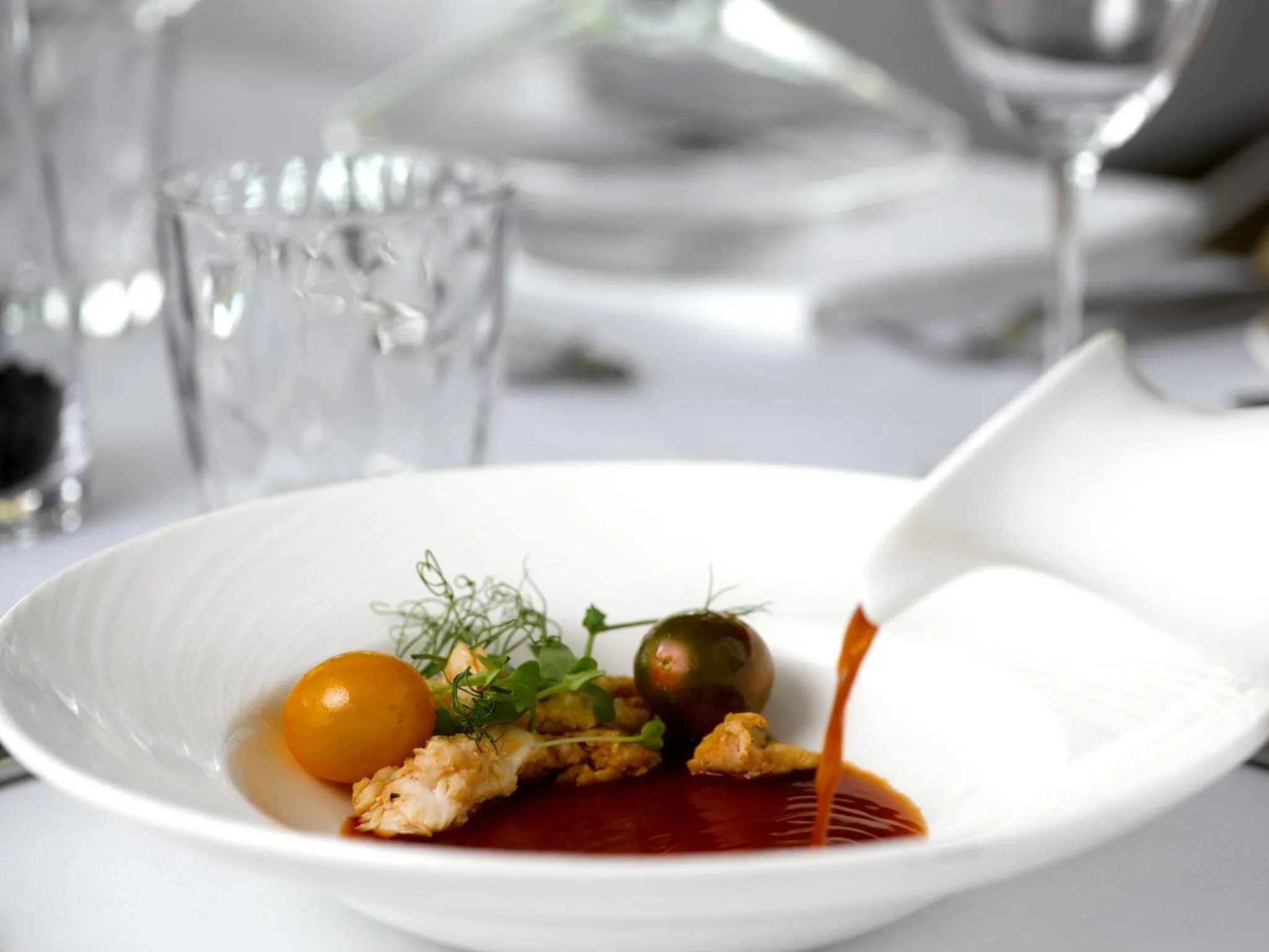 Food close-up in The Loren at Pink Beach