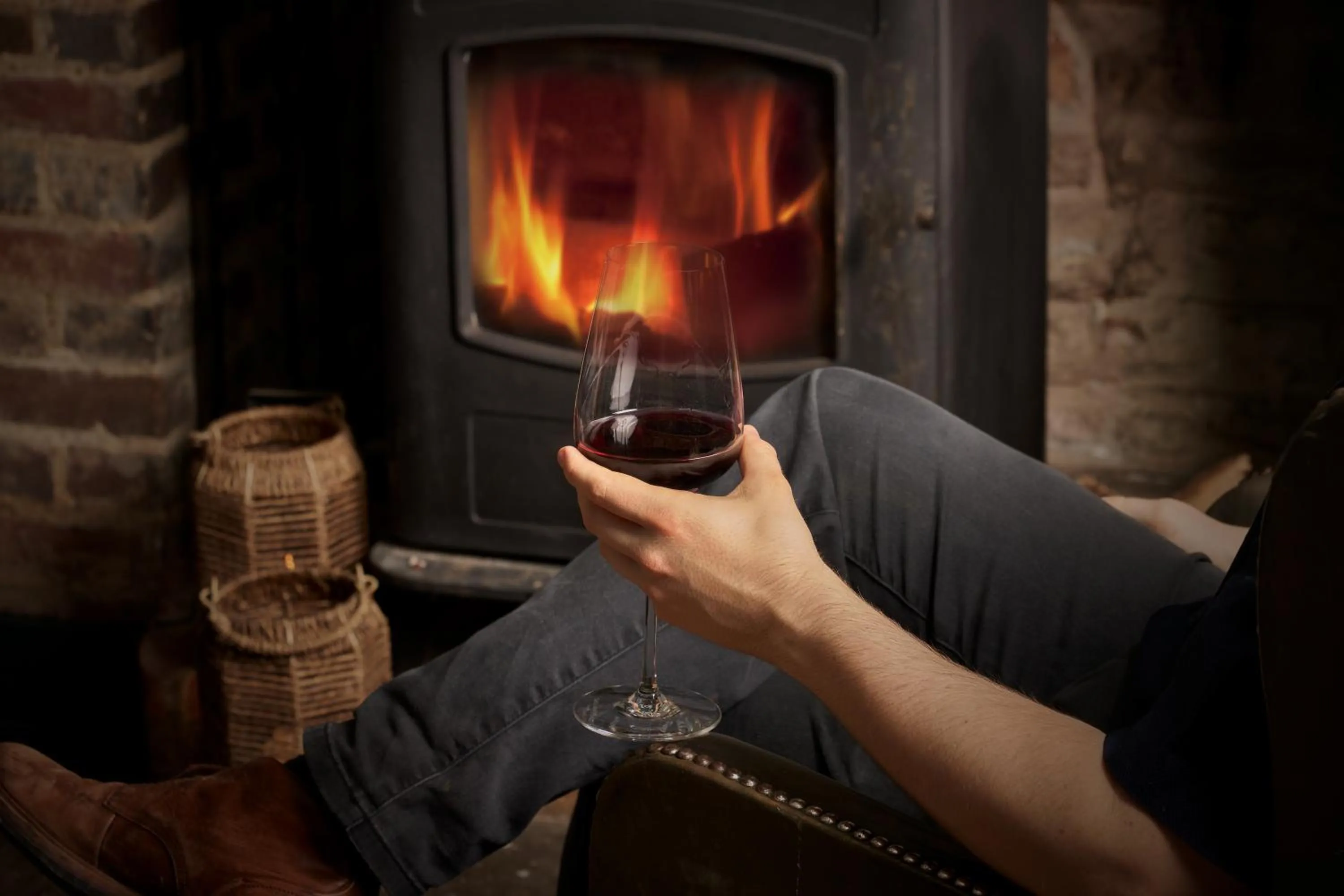 fireplace in The Welldiggers Arms