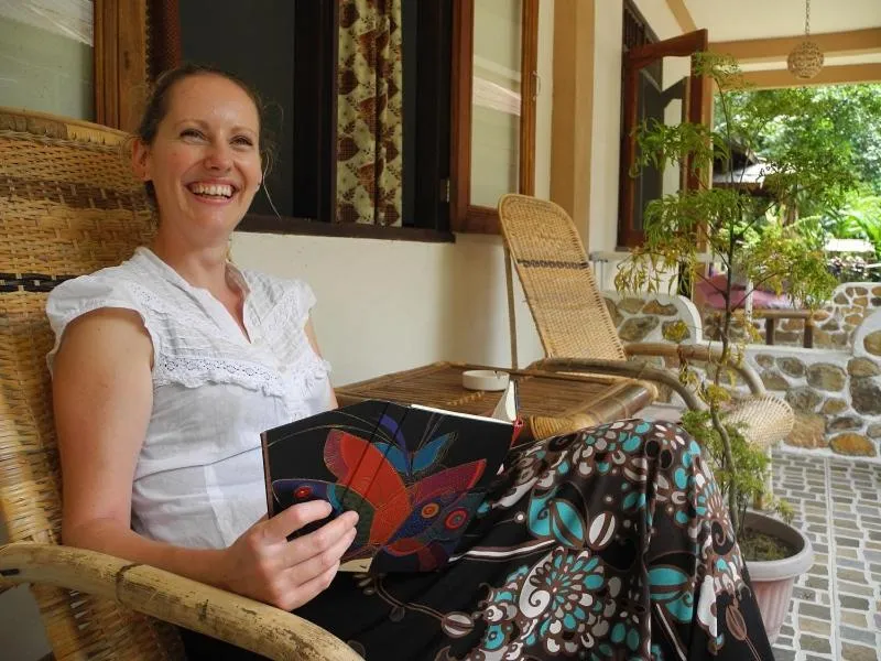 Balcony/Terrace in Riverside Guesthouse and Treks