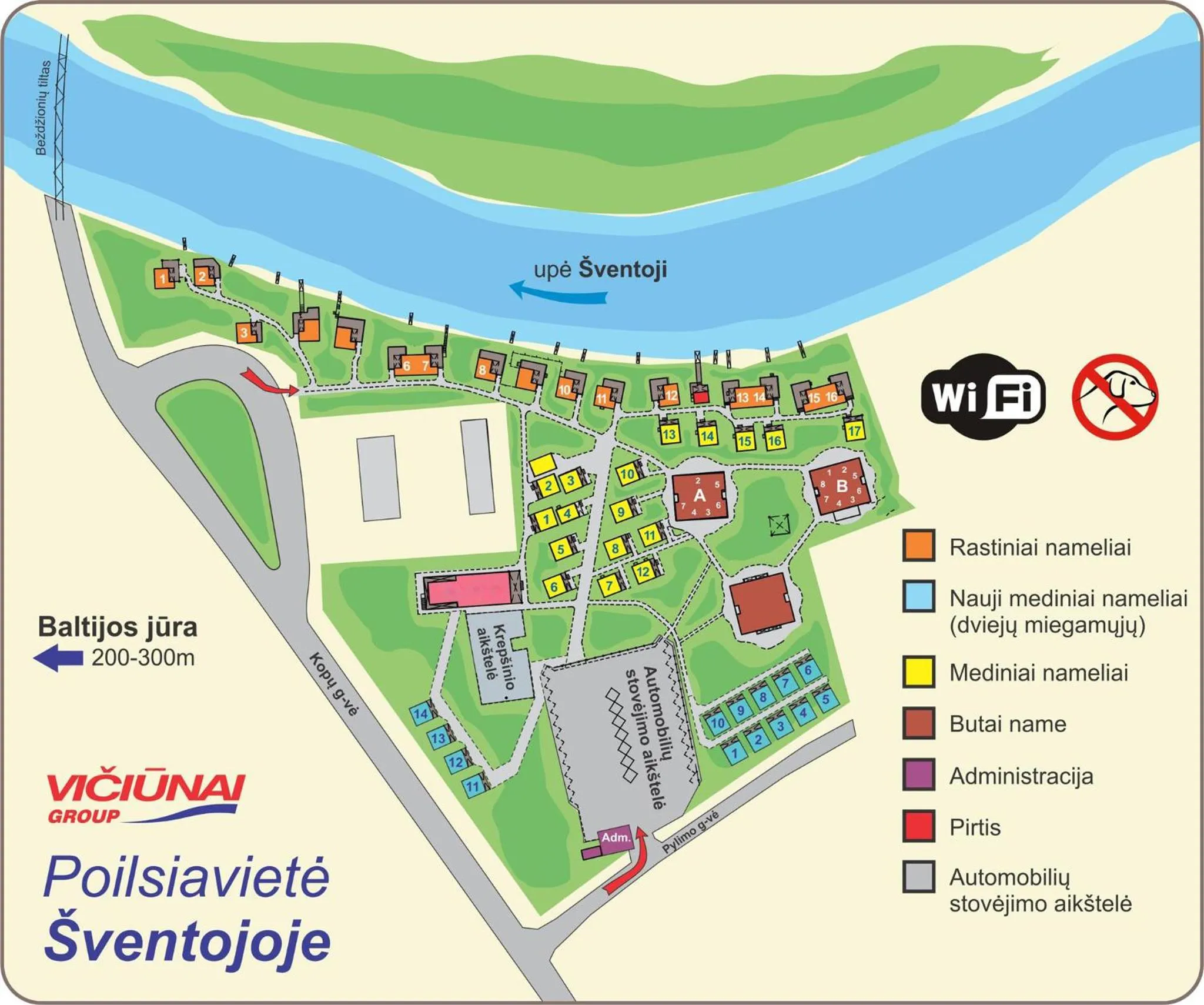 Neighbourhood in Vičiūnų poilsiavietė Šventojoje