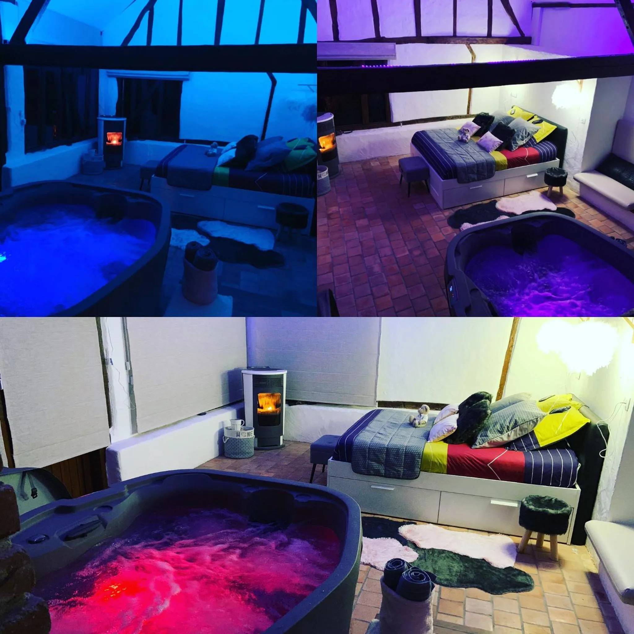 Bed, Swimming Pool in Le Clos Dessyag