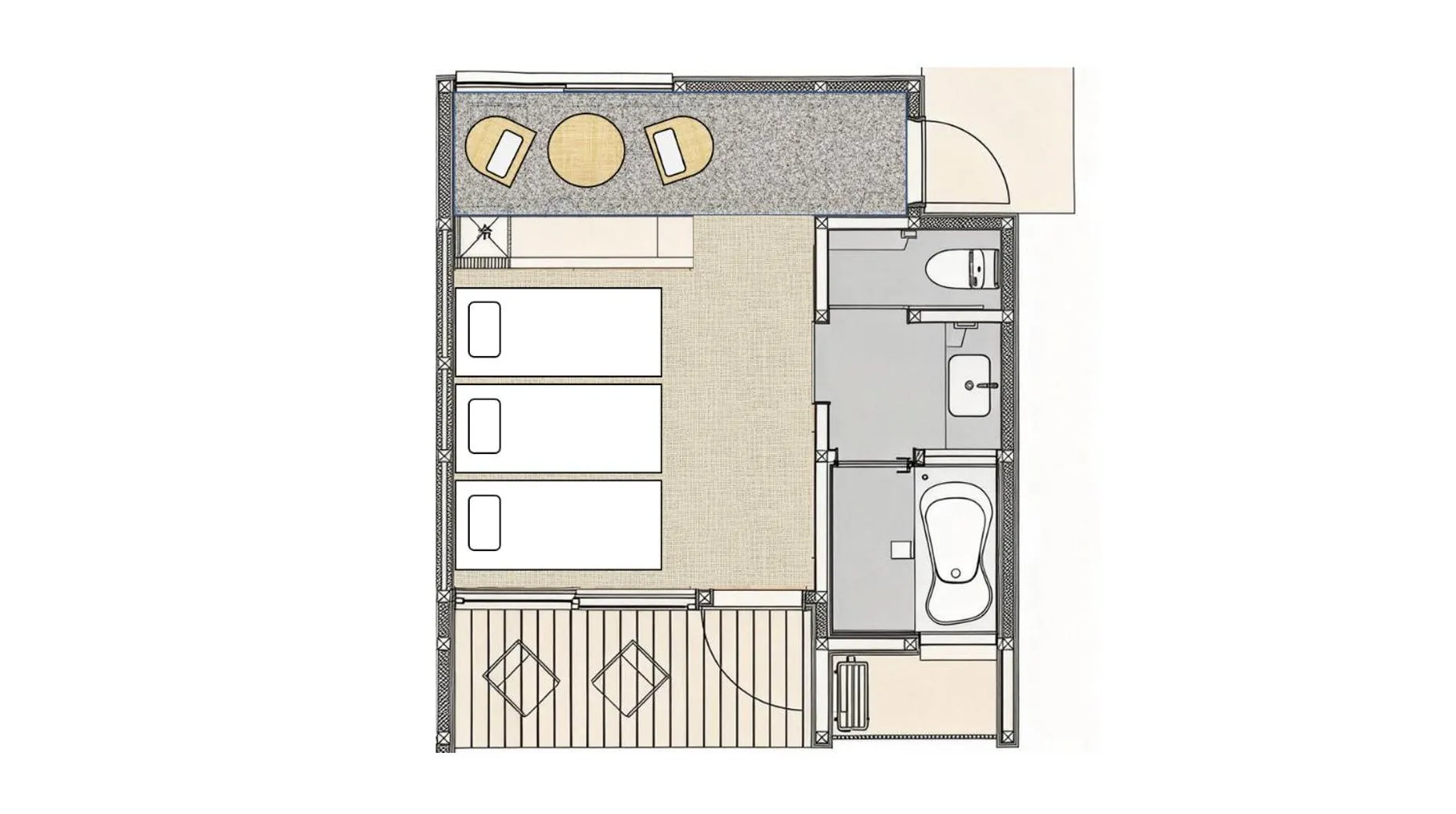 Floor plan in Kansai Airport Hotel Pine Villa