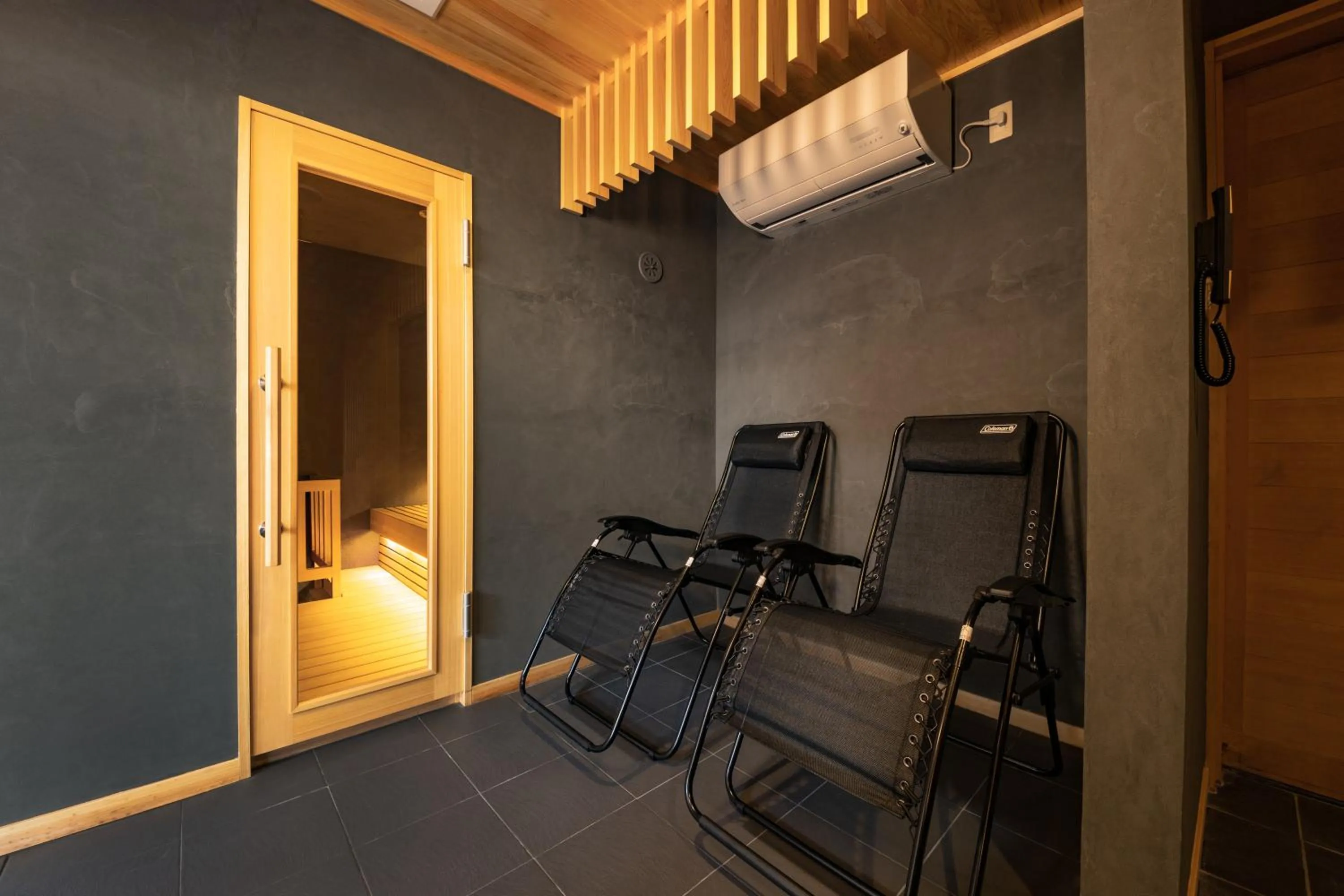 Sauna in Ichiraku tendo spa & brewery