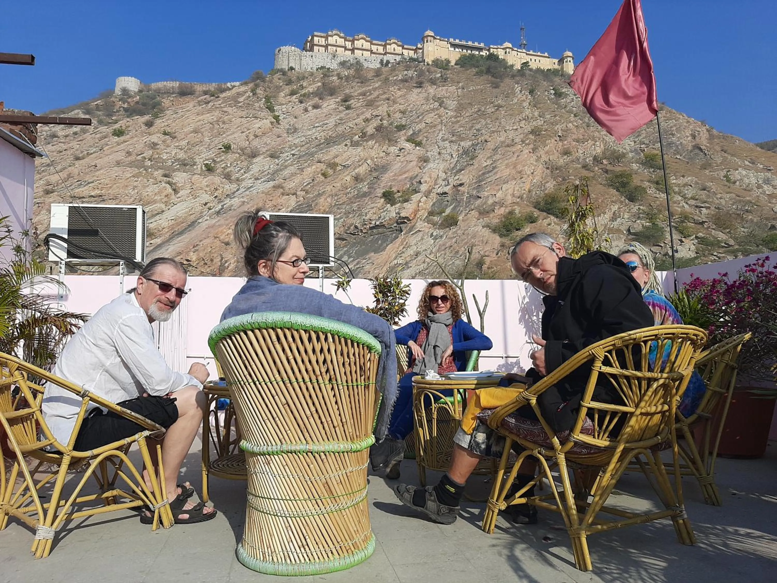 People in Nahargarh Palace Hotel