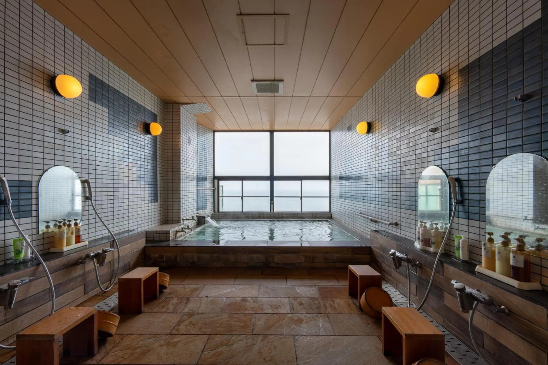 Hot Spring Bath in Isohara Seaside Hotel