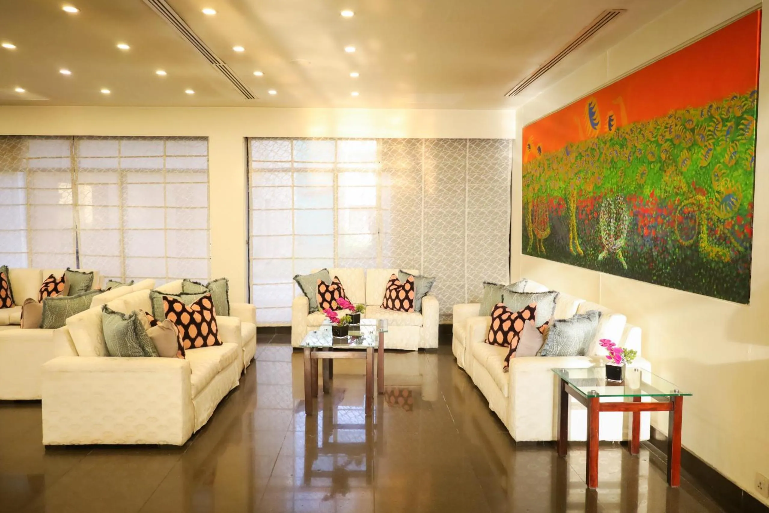 Seating area in Hotel Margala