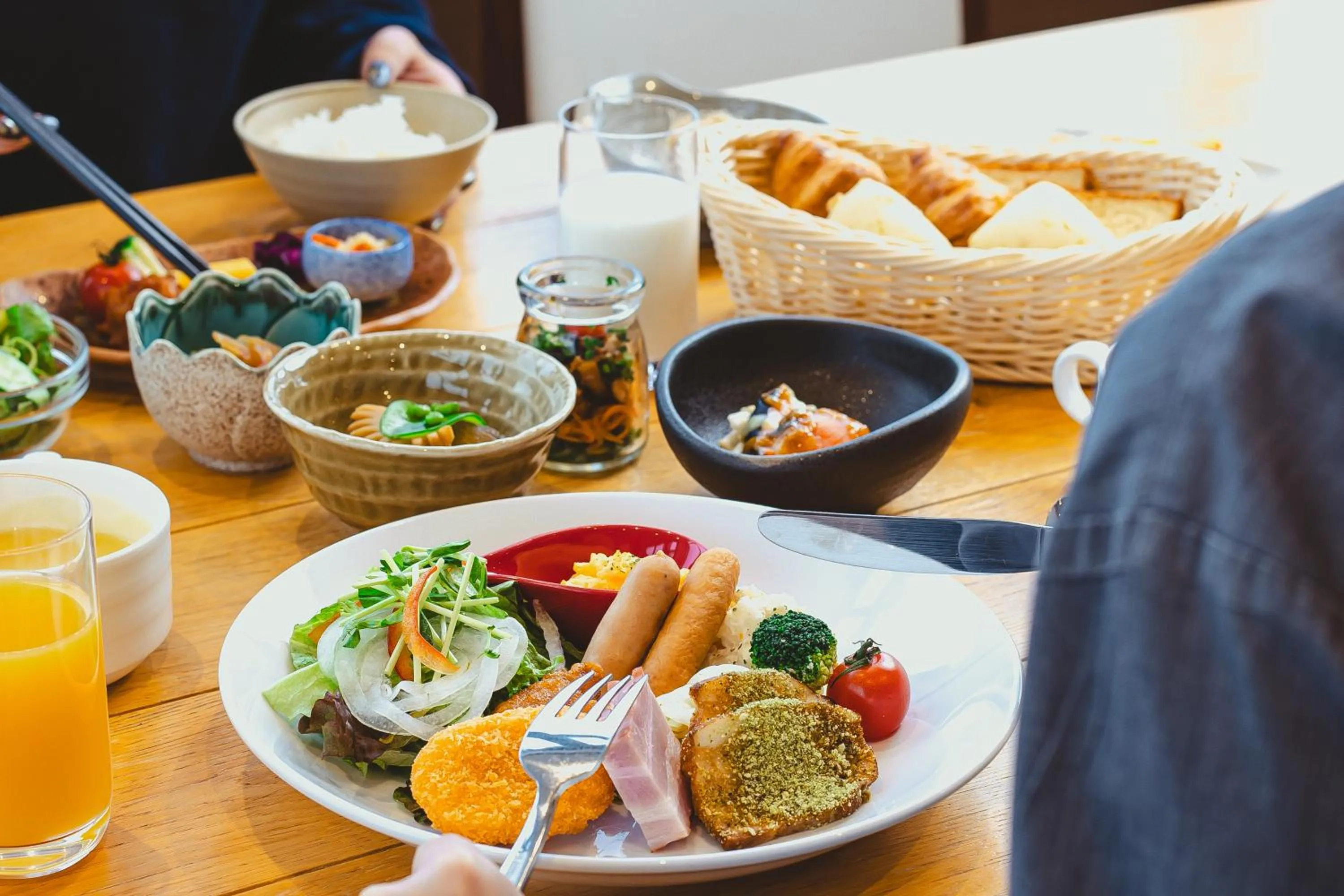 Buffet breakfast in Hotel La'gent Plaza Hakodate Hokuto