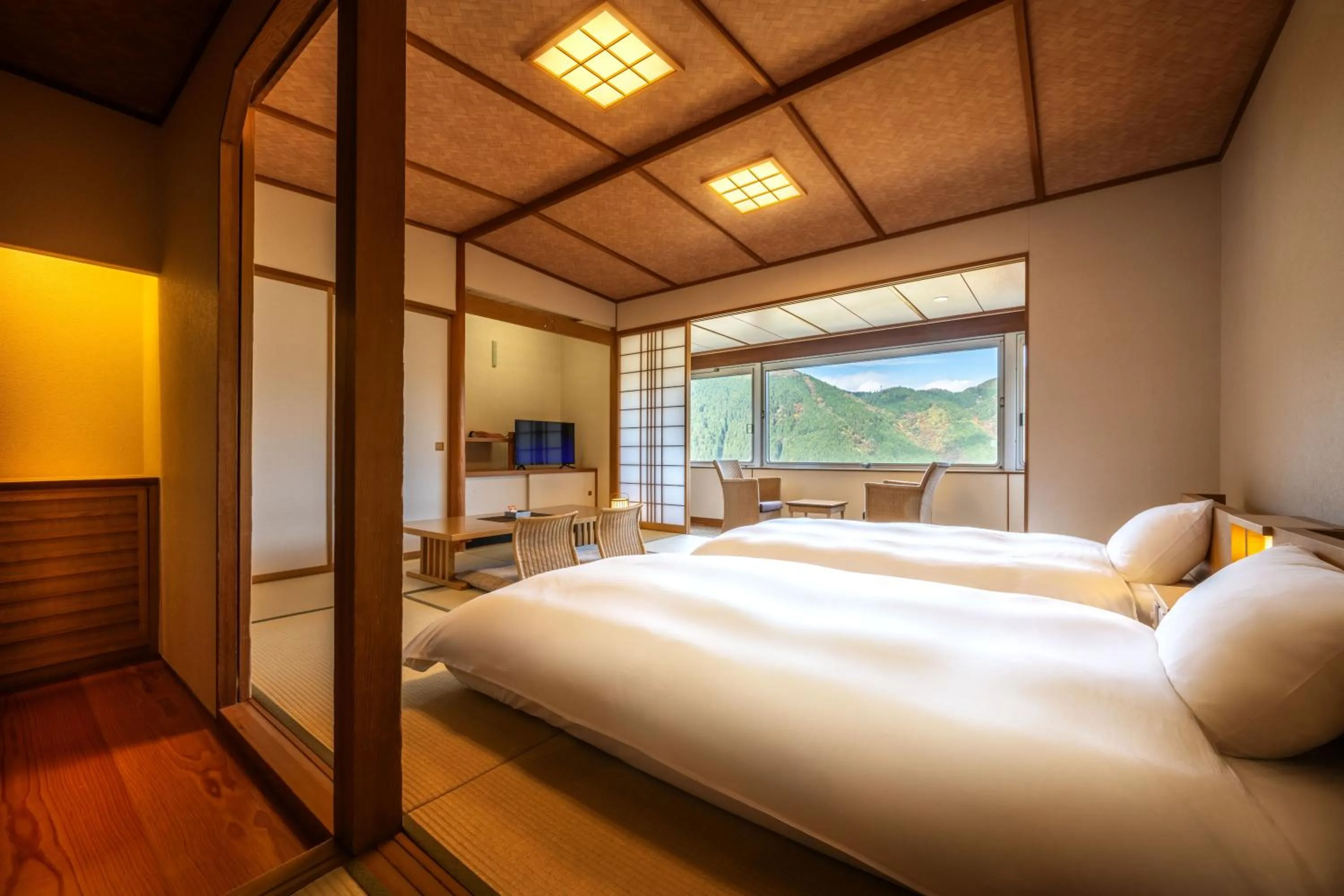 View (from property/room), Bed in Yumoto Kissho