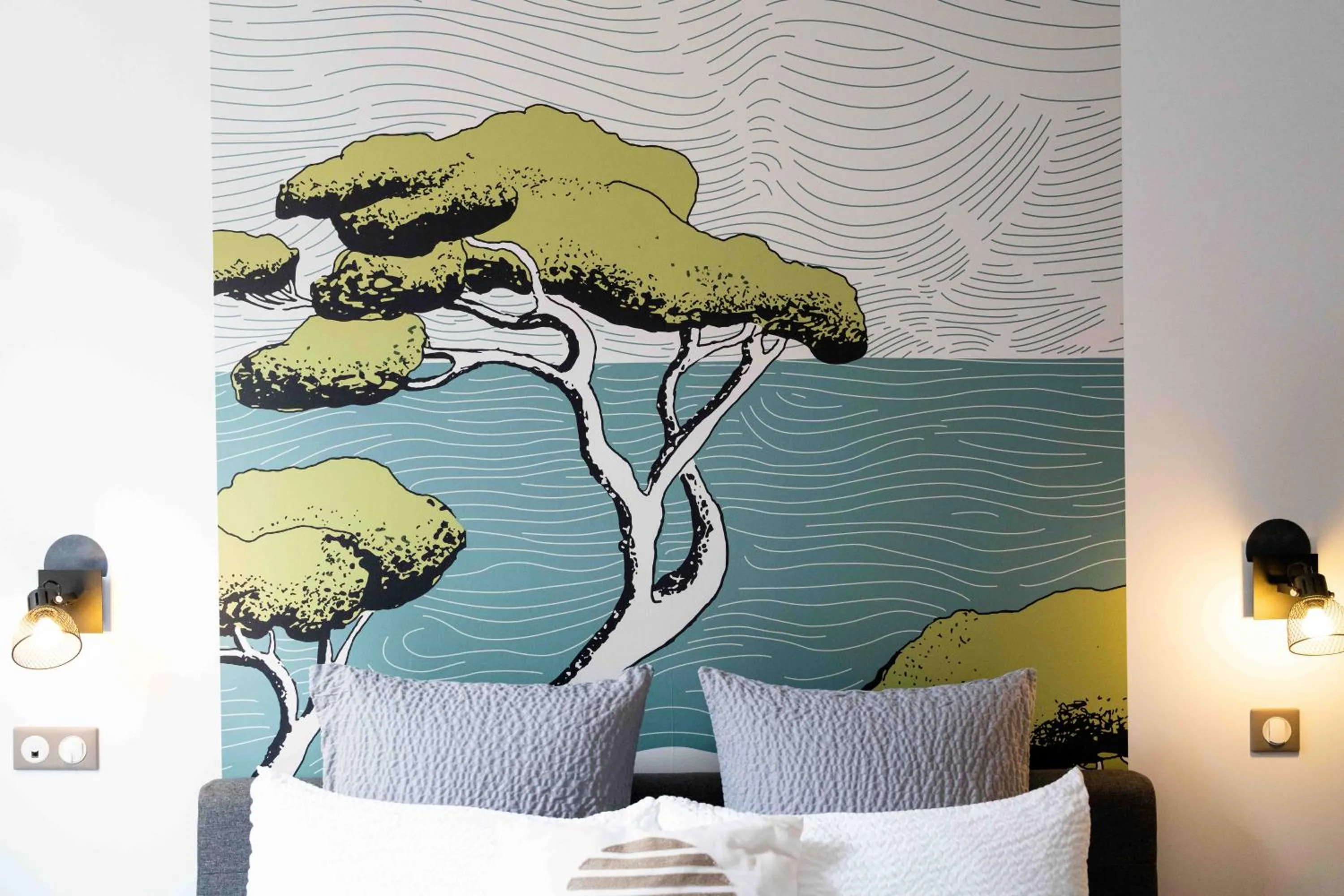 Bed in Hotel Txutxu-Mutxu