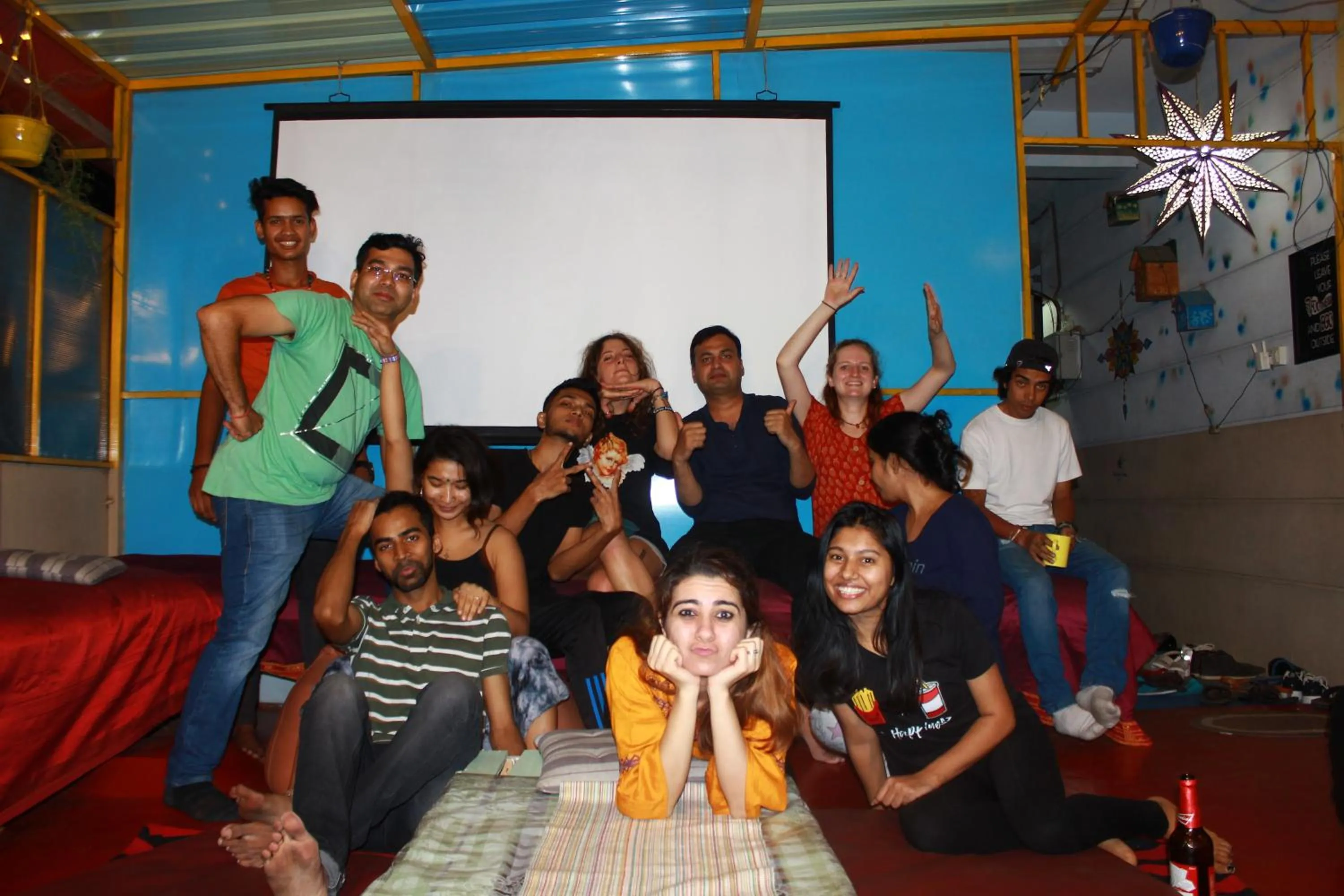 People in The Little Blue Window Hostel