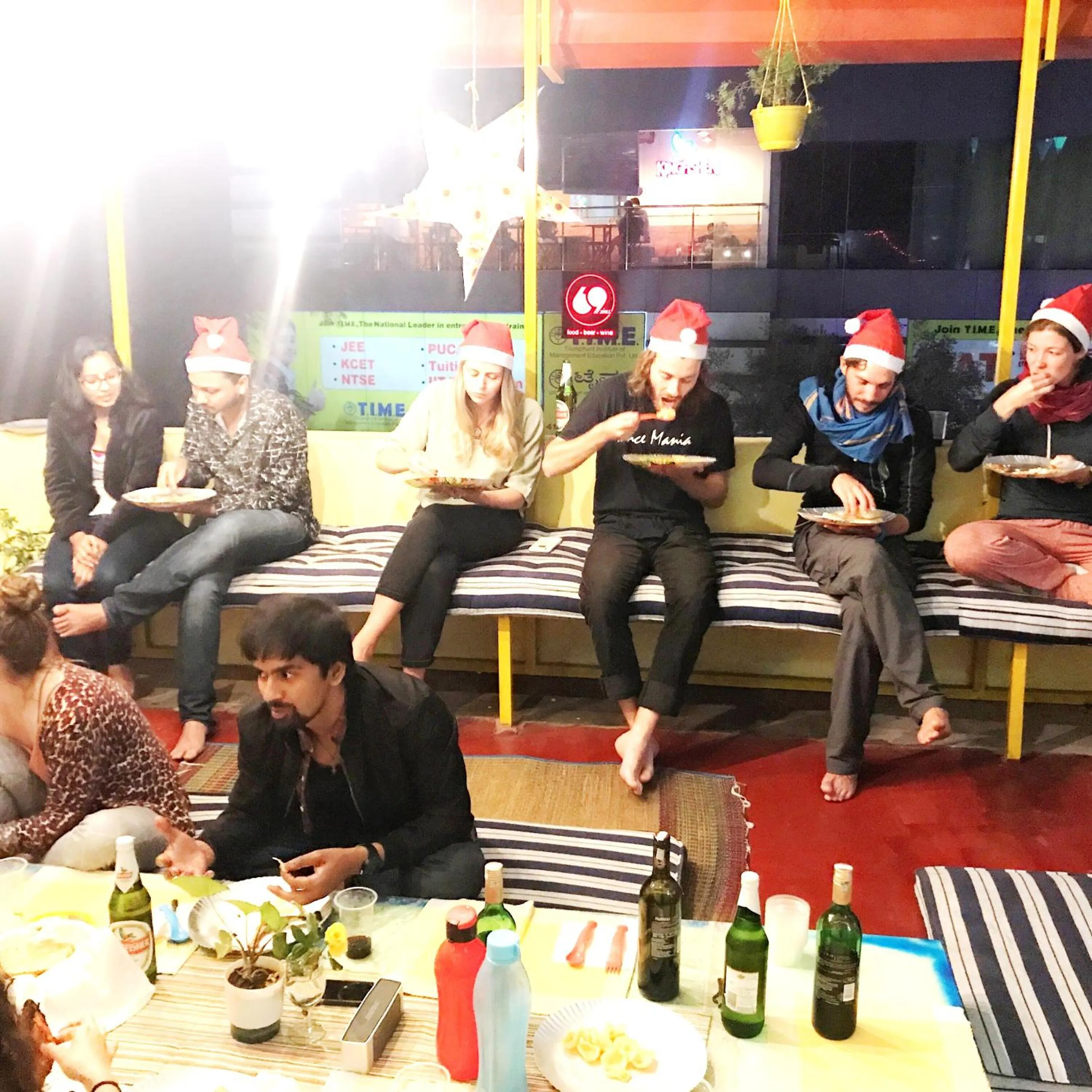 Communal lounge/ TV room in The Little Blue Window Hostel