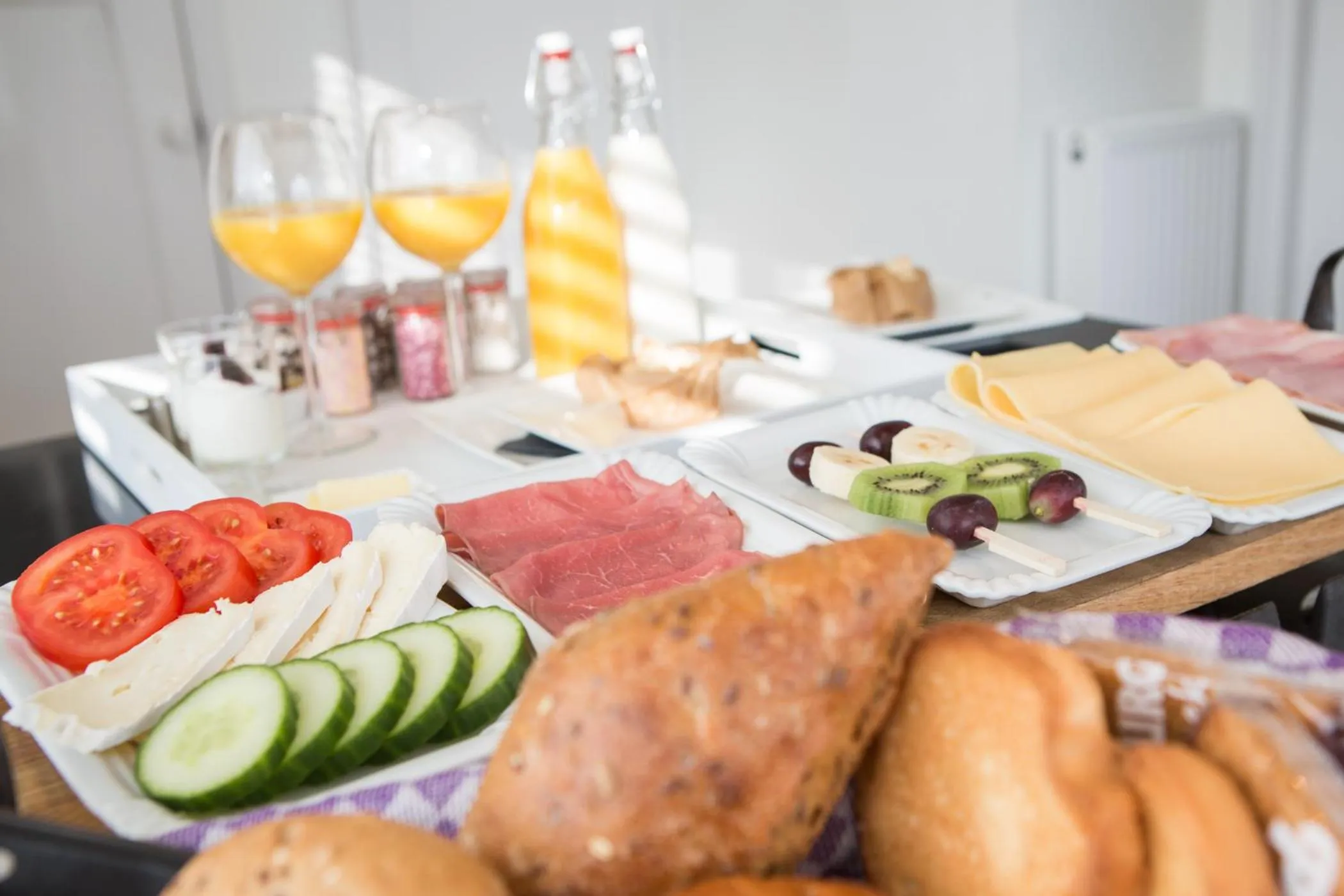 Continental breakfast in B&B Slapen bij de burgemeester