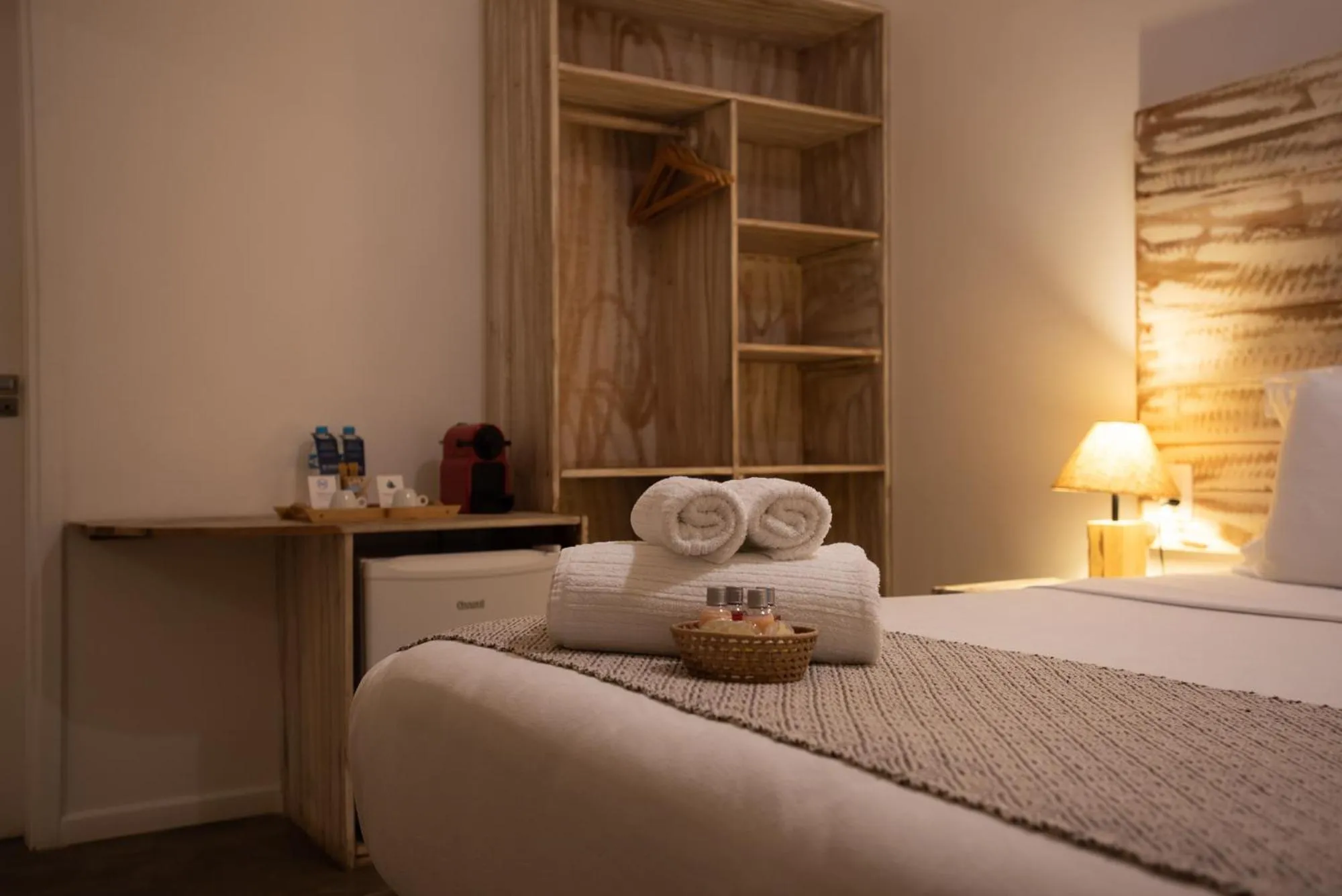 Bed in Pousada Tubarão