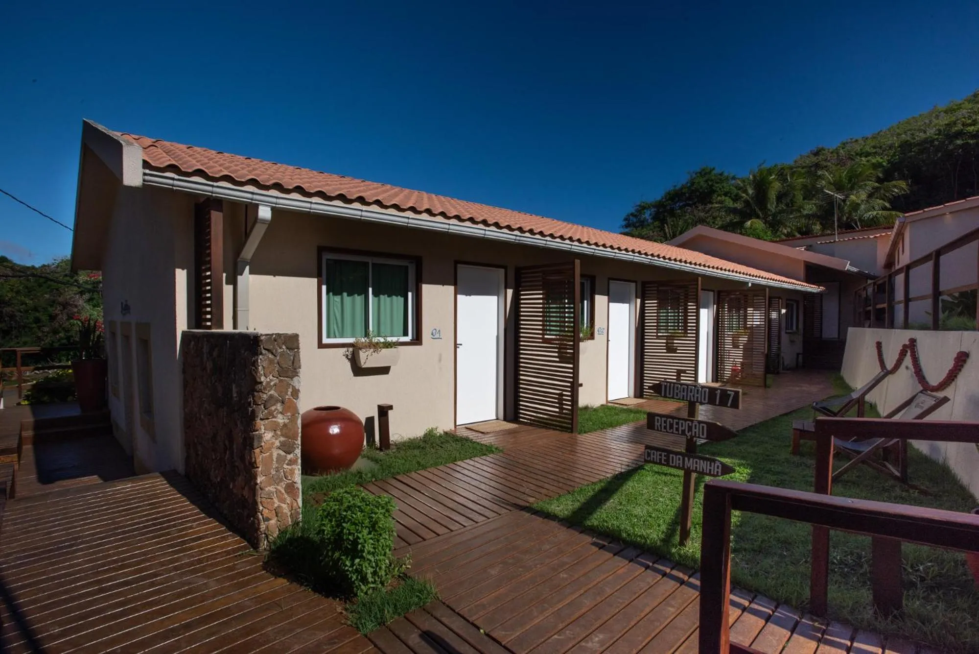 Balcony/Terrace in Pousada Tubarão