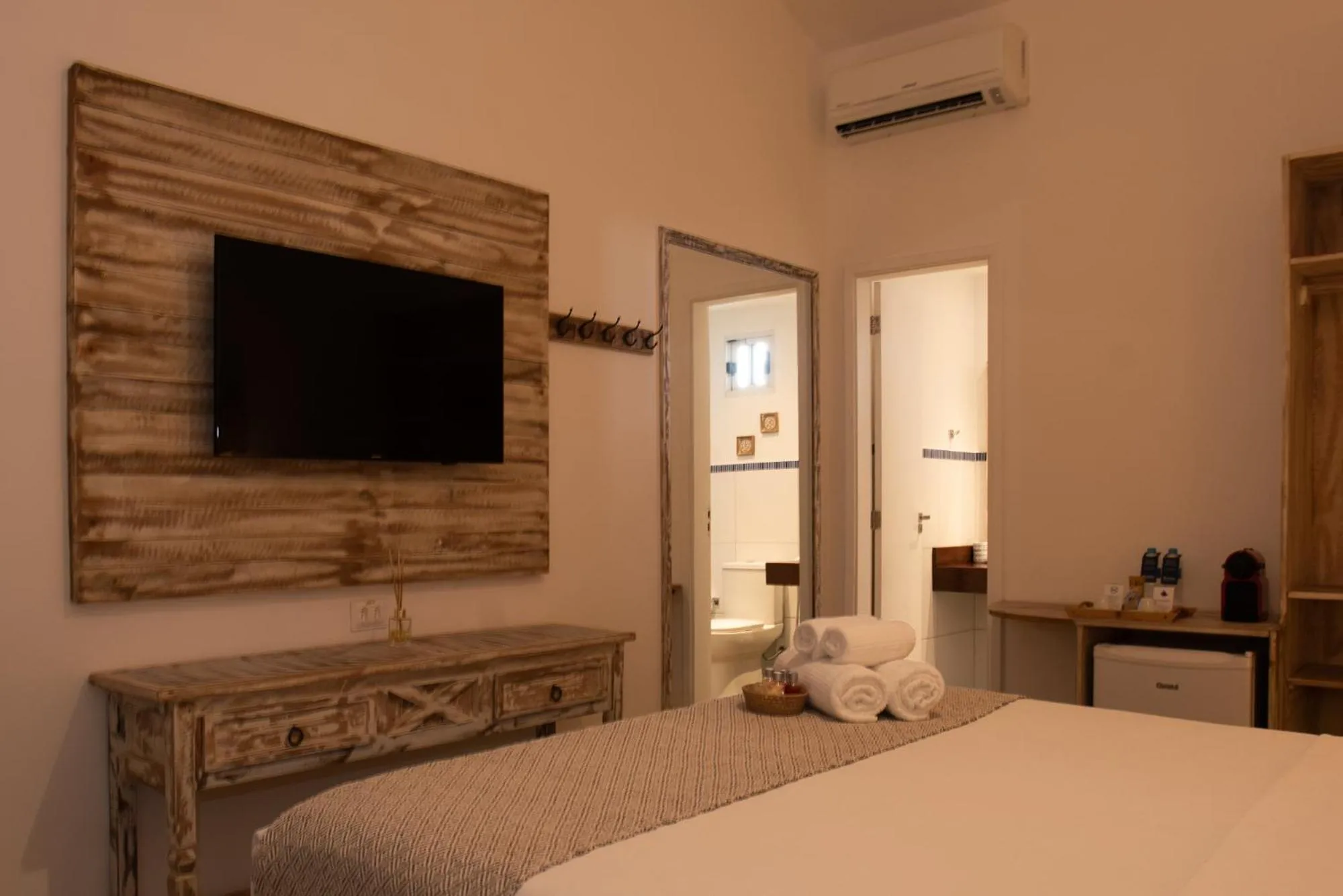 Bed in Pousada Tubarão