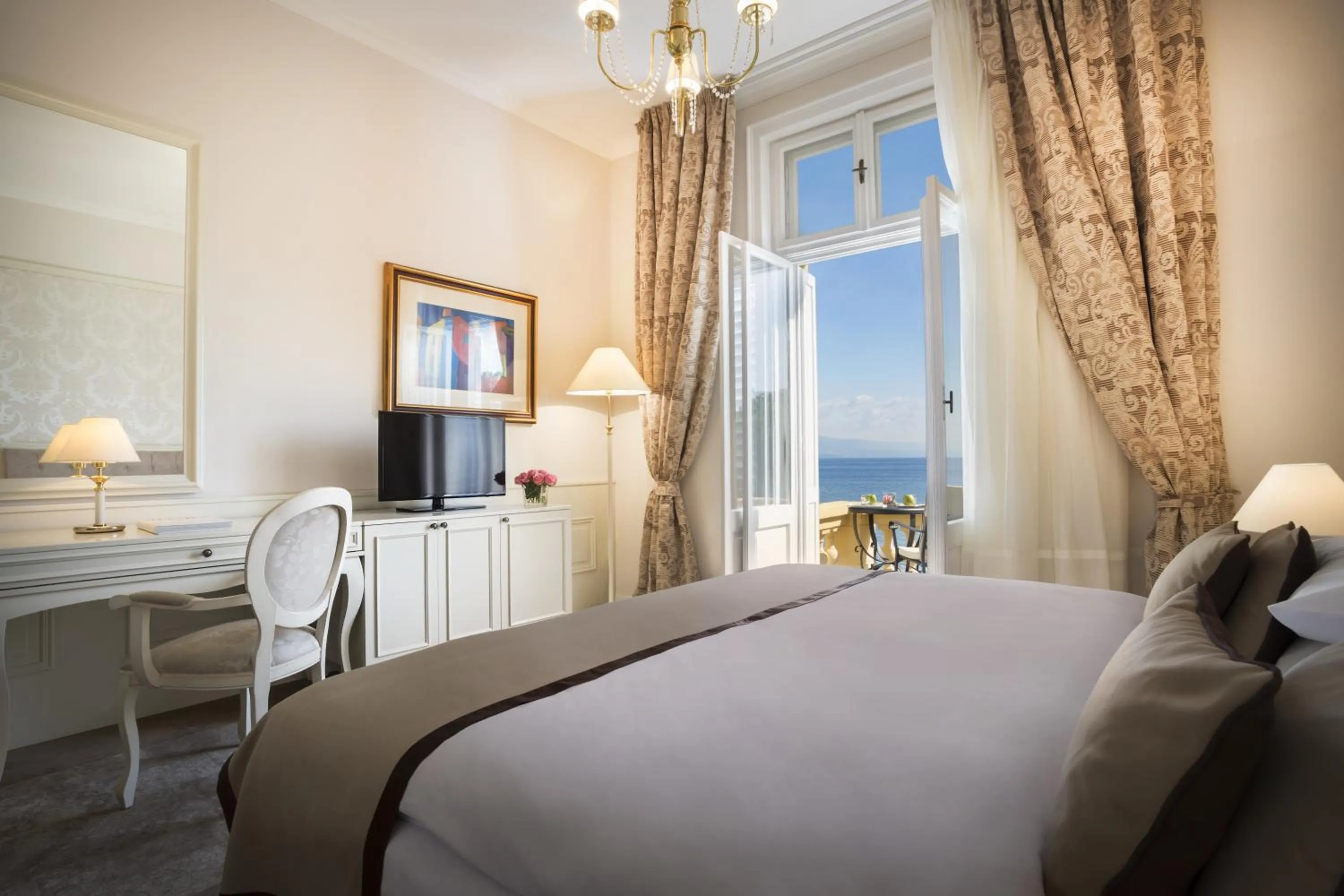 Bedroom, Bed in Hotel Kvarner - by Liburnia Hotels & Villas