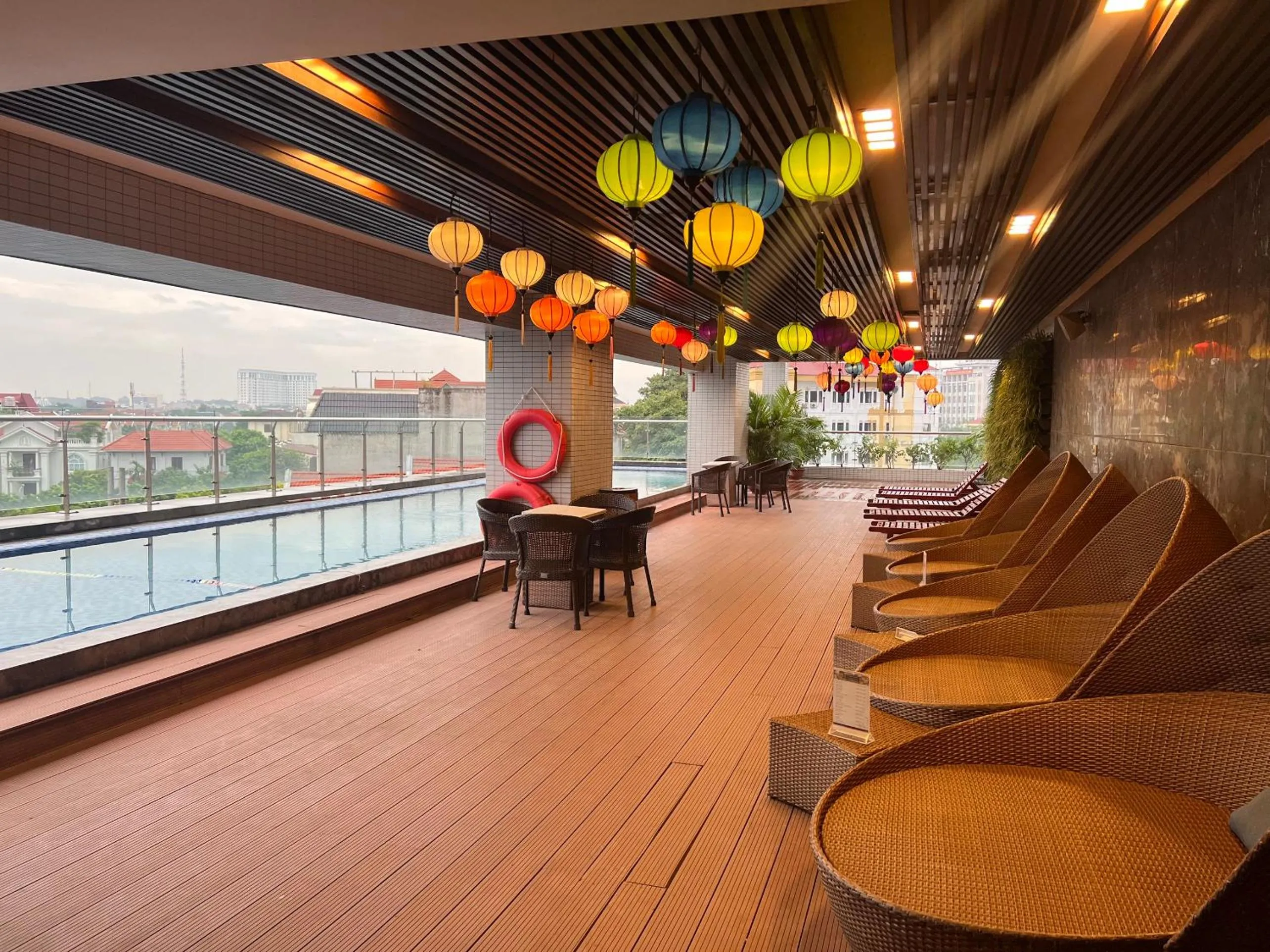 Pool view in Le Indochina Hotel