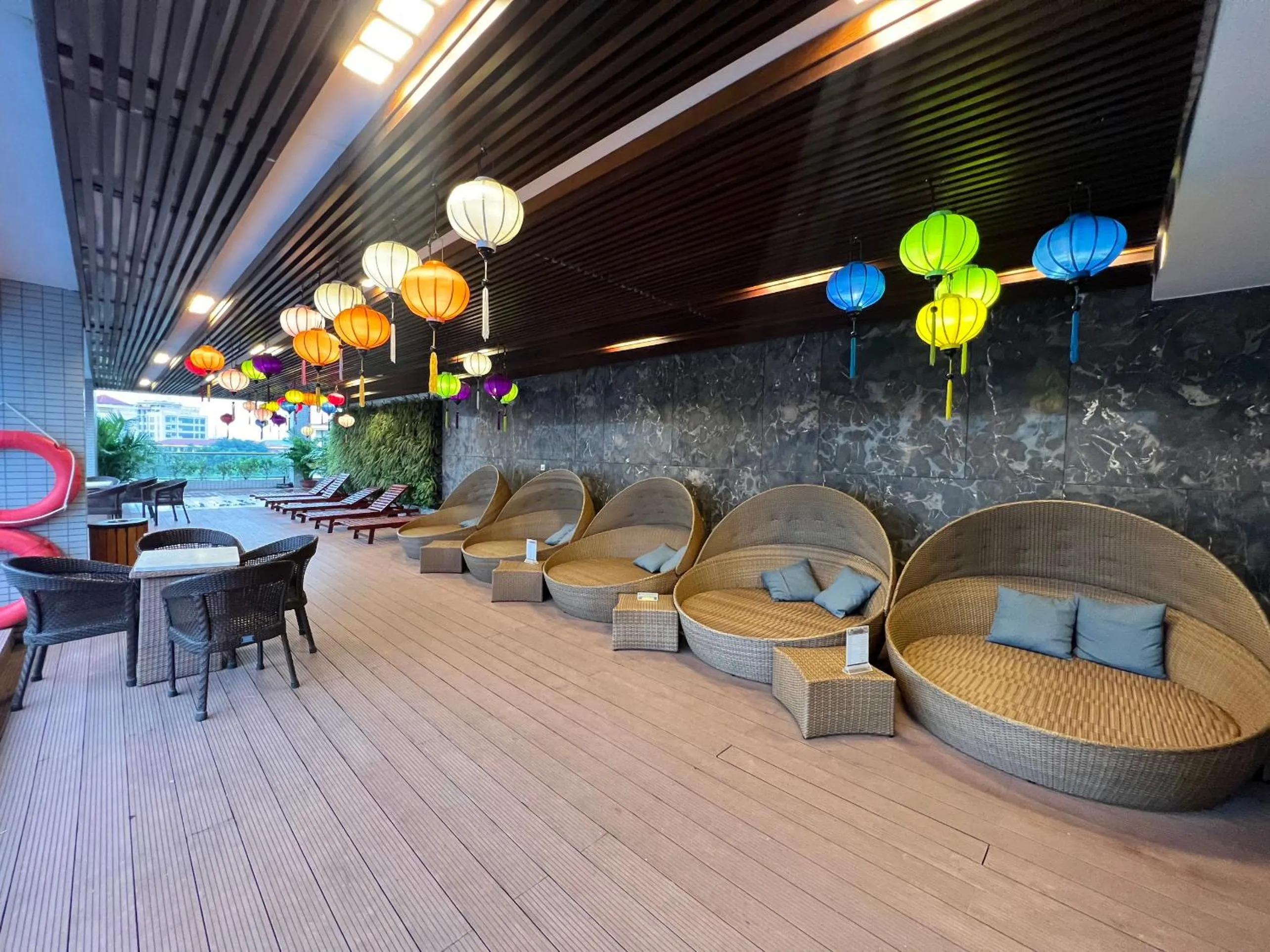Seating area in Le Indochina Hotel