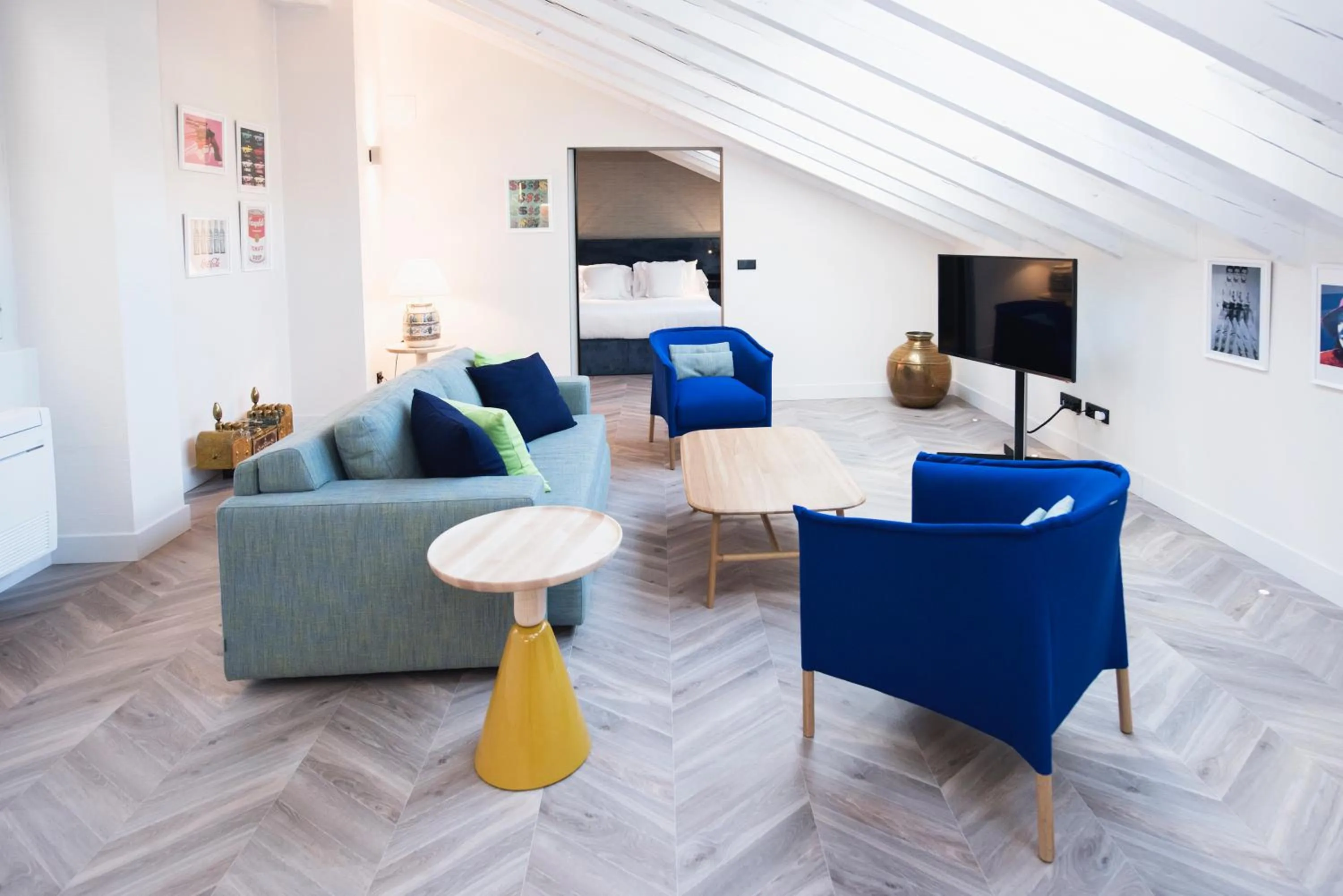 Living room in Palacio Salvetti Suites