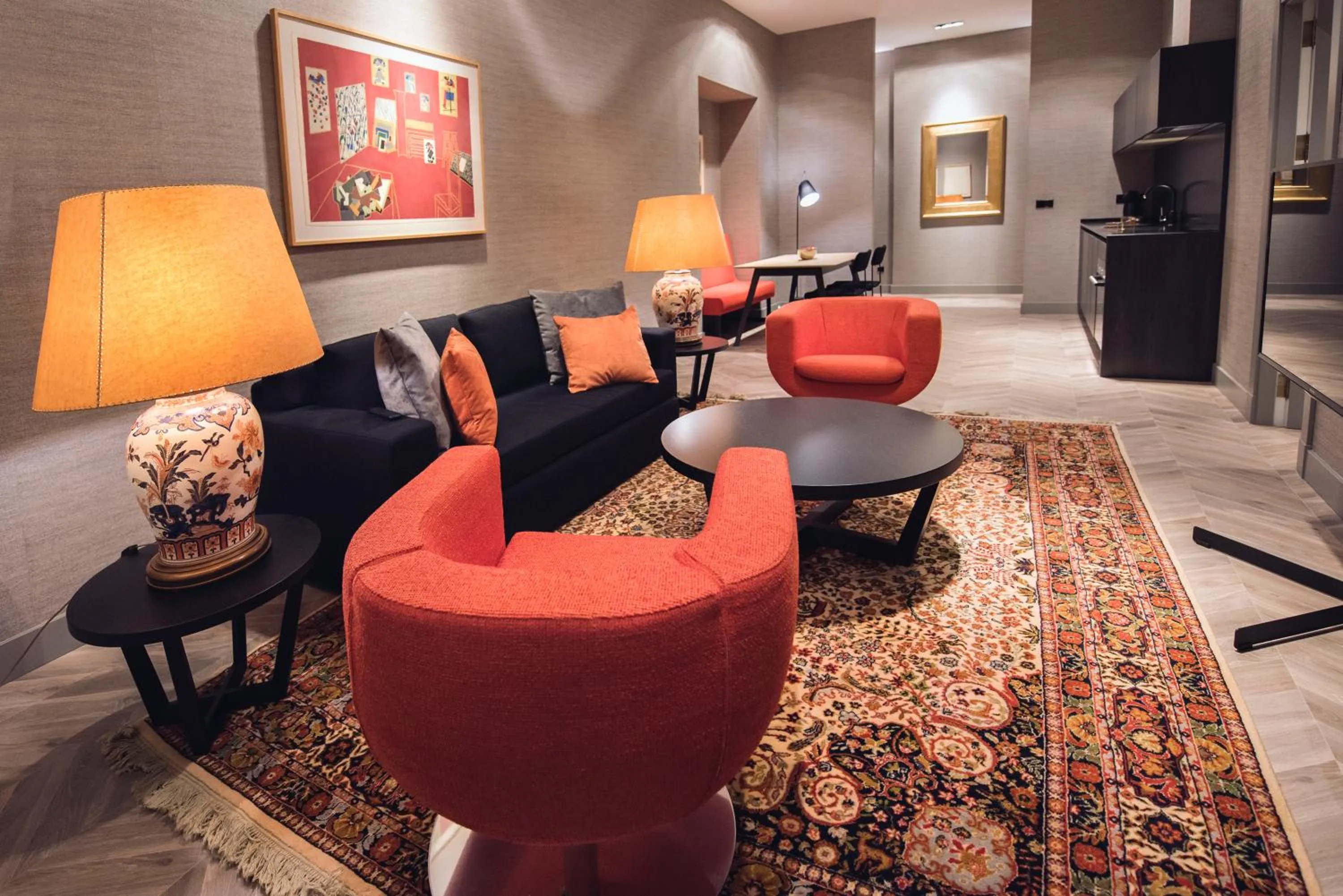 Living room in Palacio Salvetti Suites