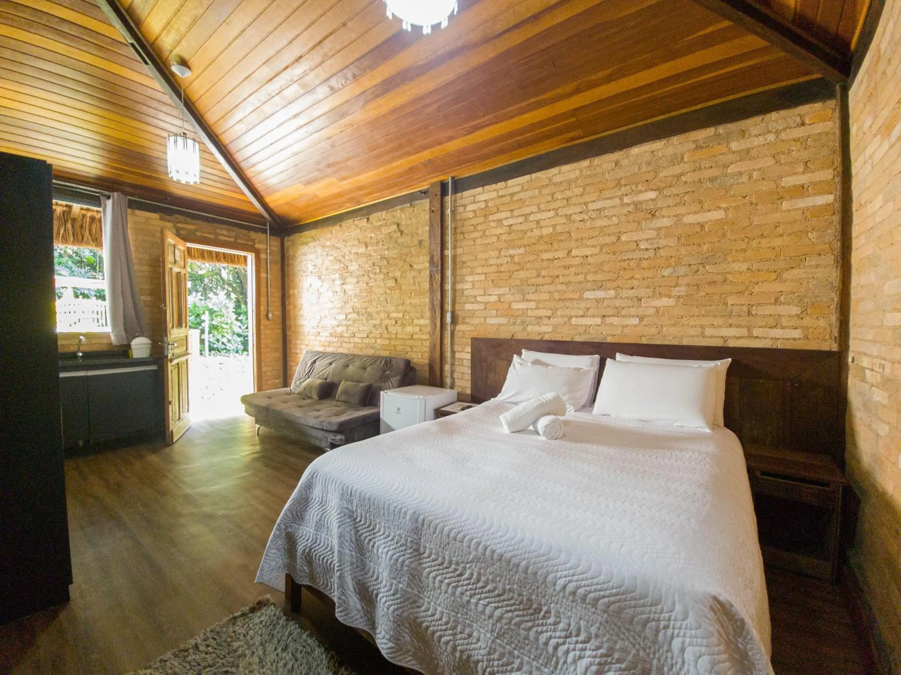 Bed in Yannai Chalé Praia