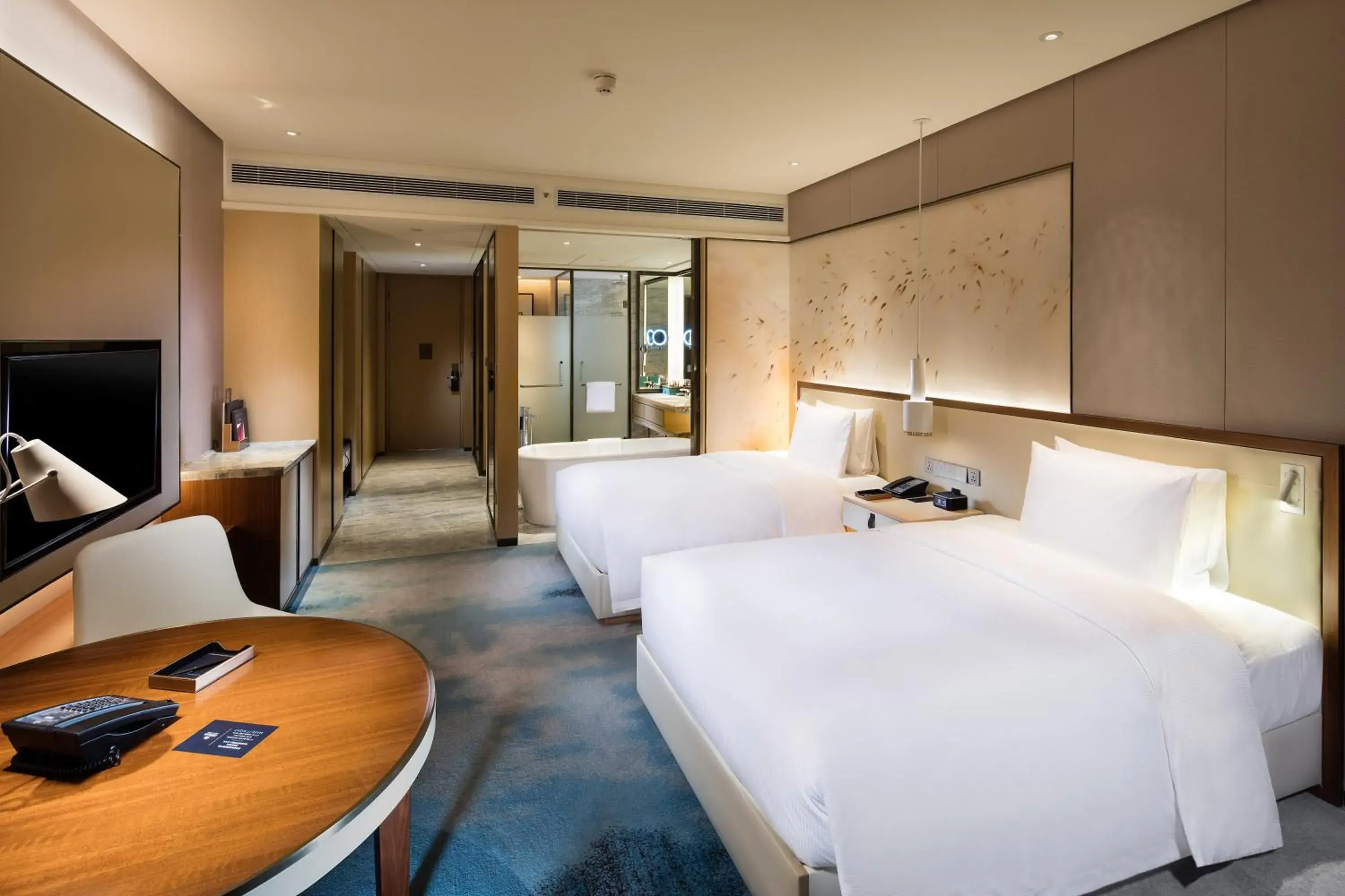 Twin Room with River View in Hilton Quanzhou Riverside Twin Room with River View in Hilton Quanzhou Riverside