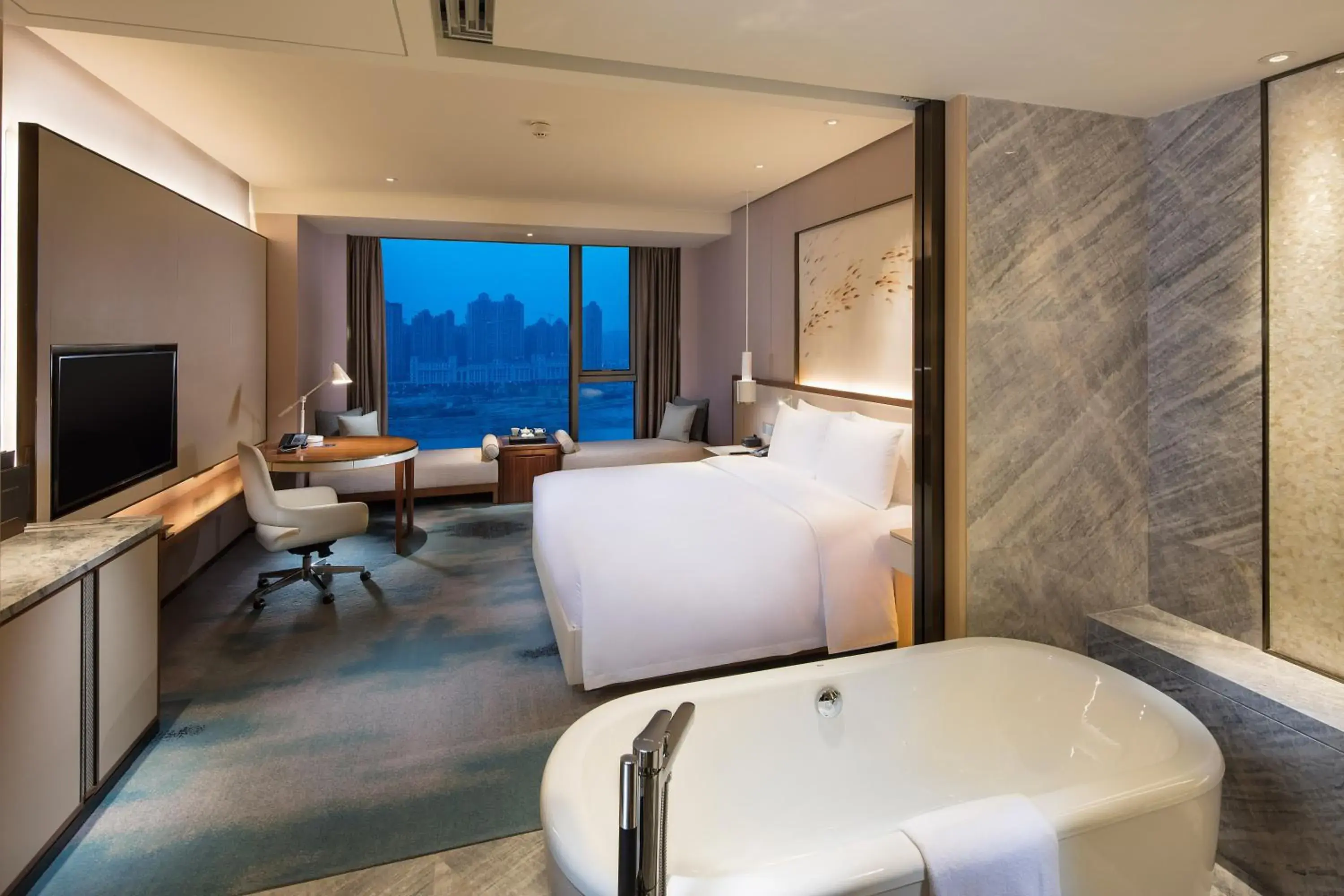 King Room with River View in Hilton Quanzhou Riverside King Room with River View in Hilton Quanzhou Riverside