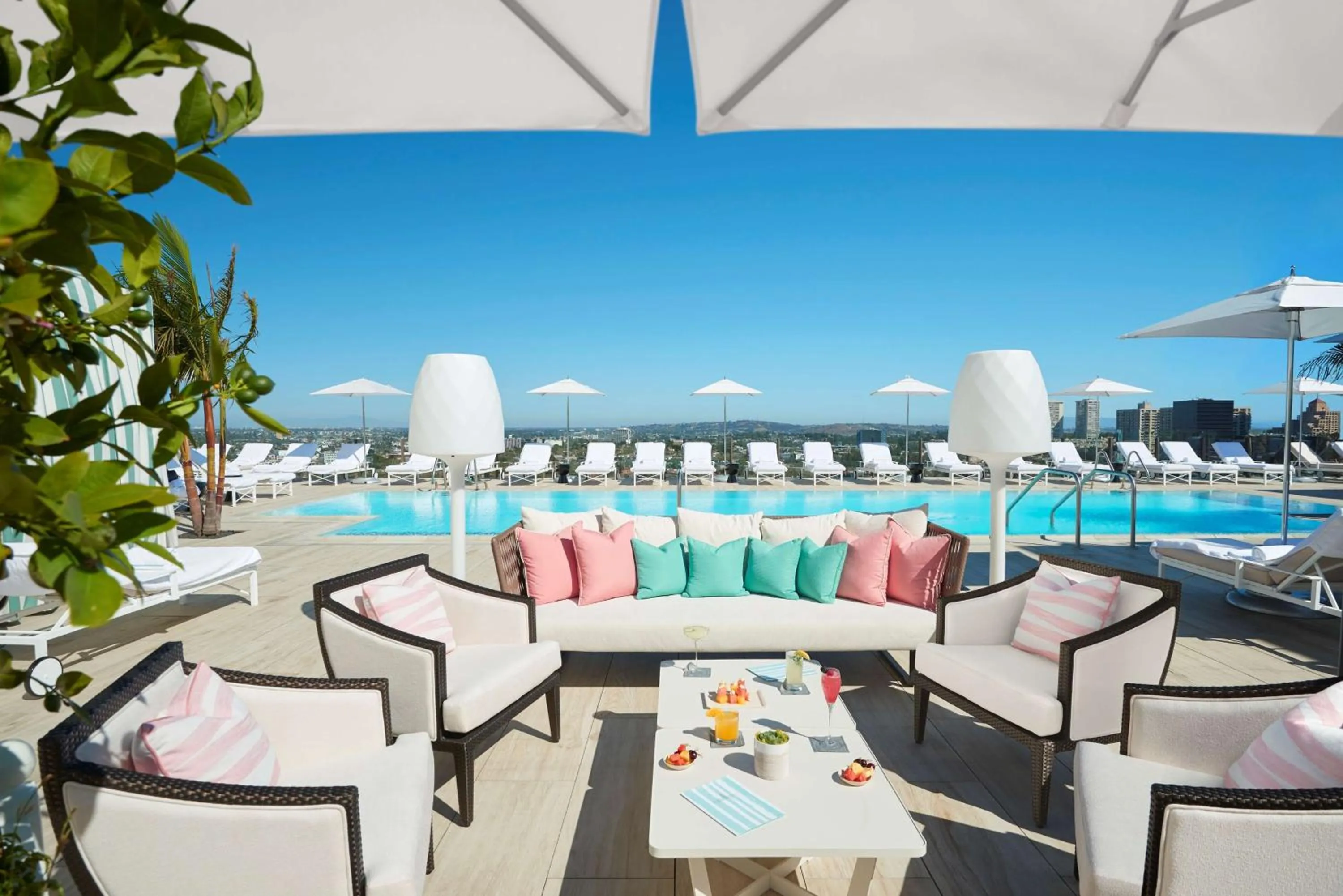 Pool view in Waldorf Astoria Beverly Hills