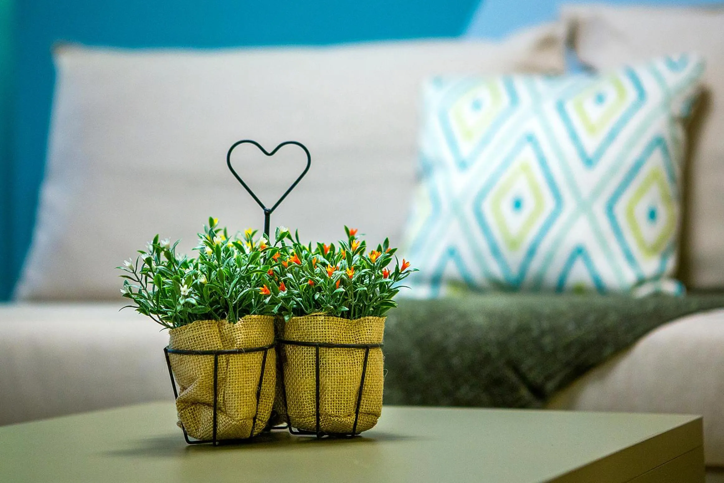 Living room in Emerald Suite