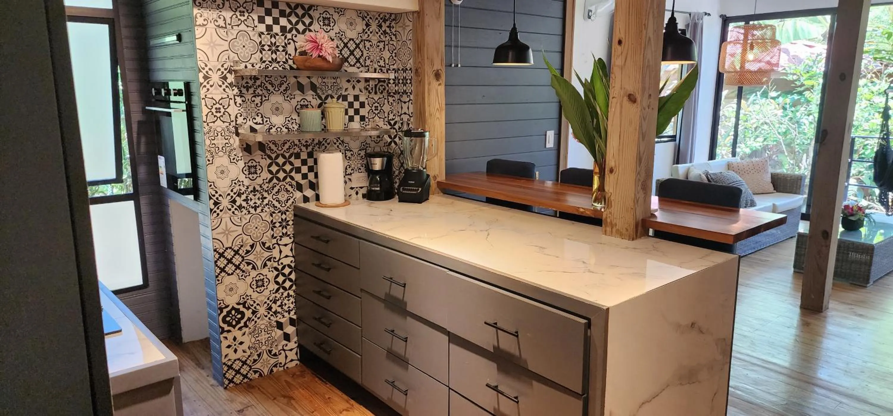 Kitchen or kitchenette in Boutique Hotel y Spa Tangara Azul