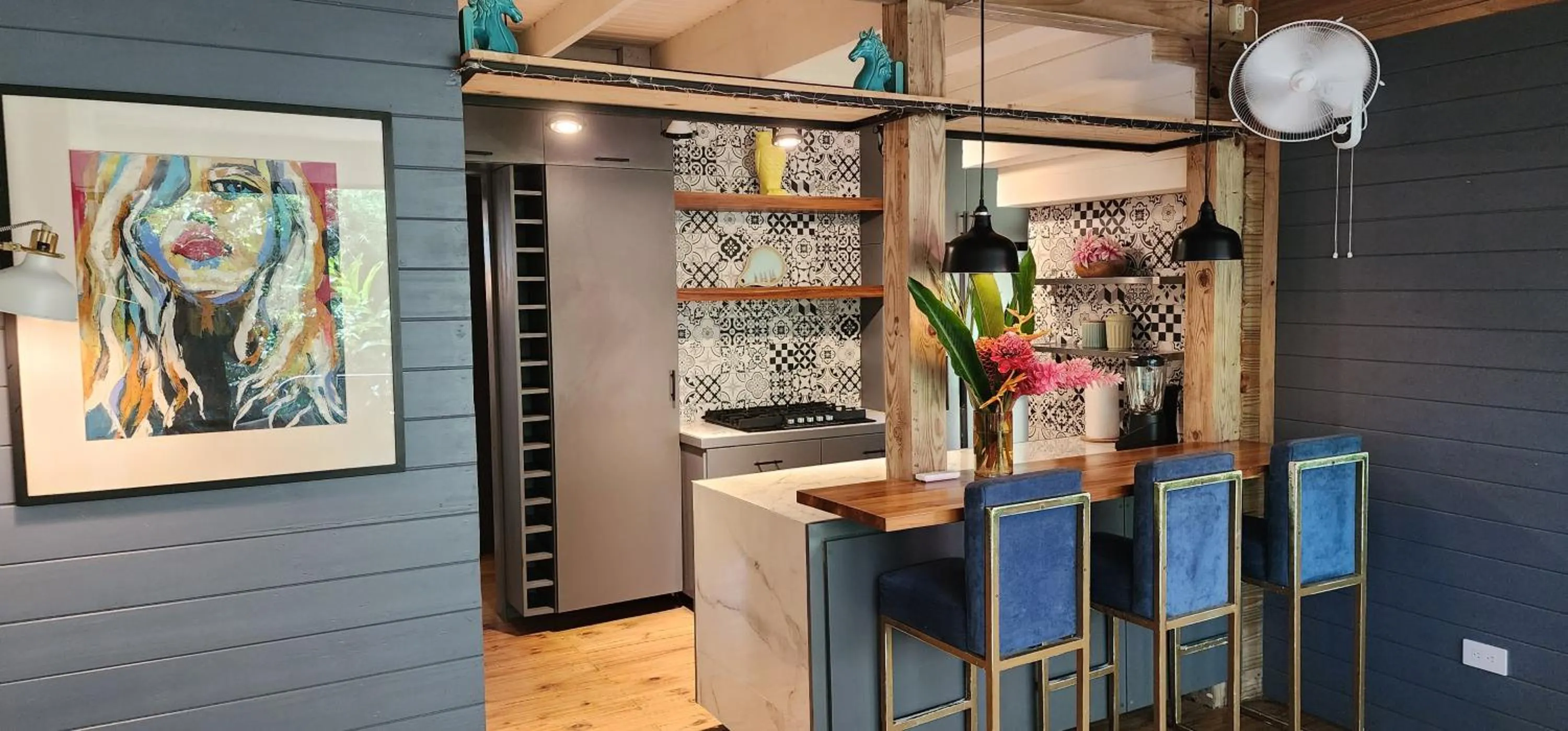 Kitchen or kitchenette in Boutique Hotel y Spa Tangara Azul