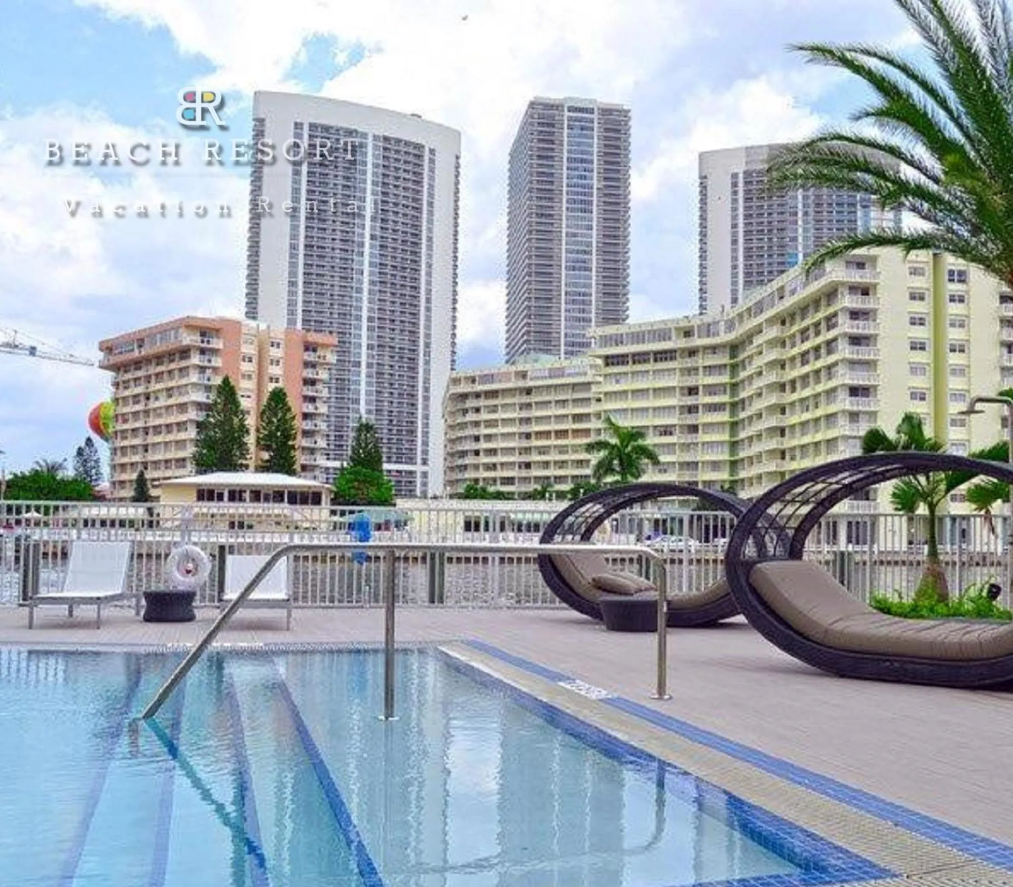 Pool view in Bwalk Resort Rentals