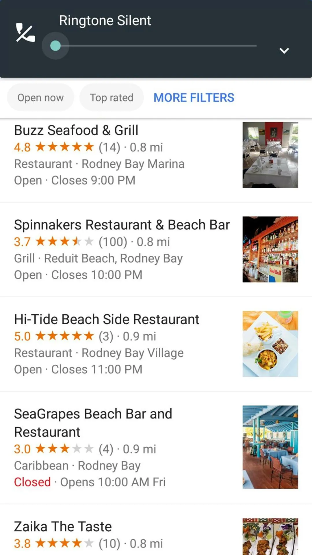 Restaurant/places to eat in Caribbean Dream Vacation Property CD1