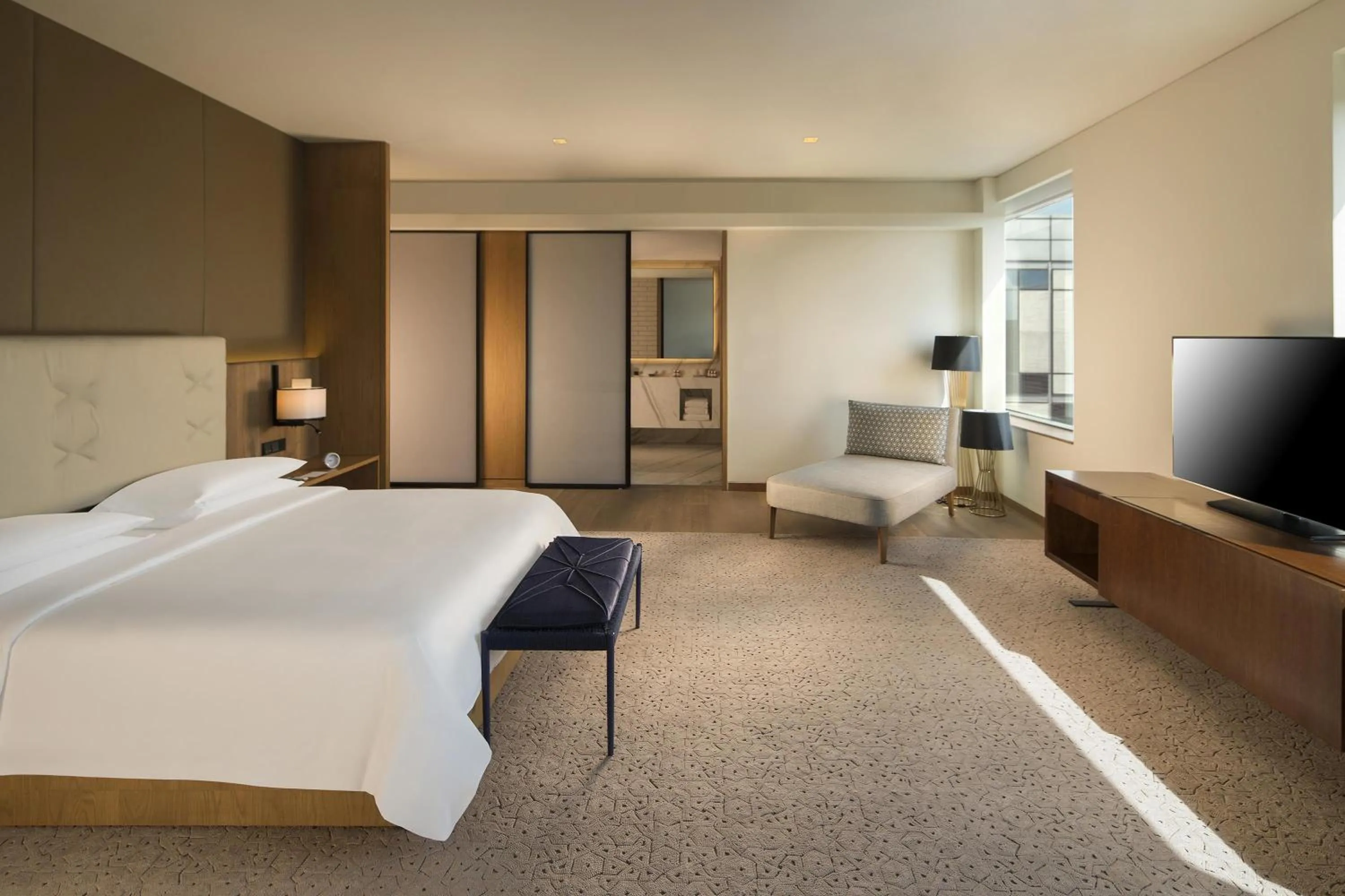 Photo of the whole room, Bed in Andaz Delhi, by Hyatt